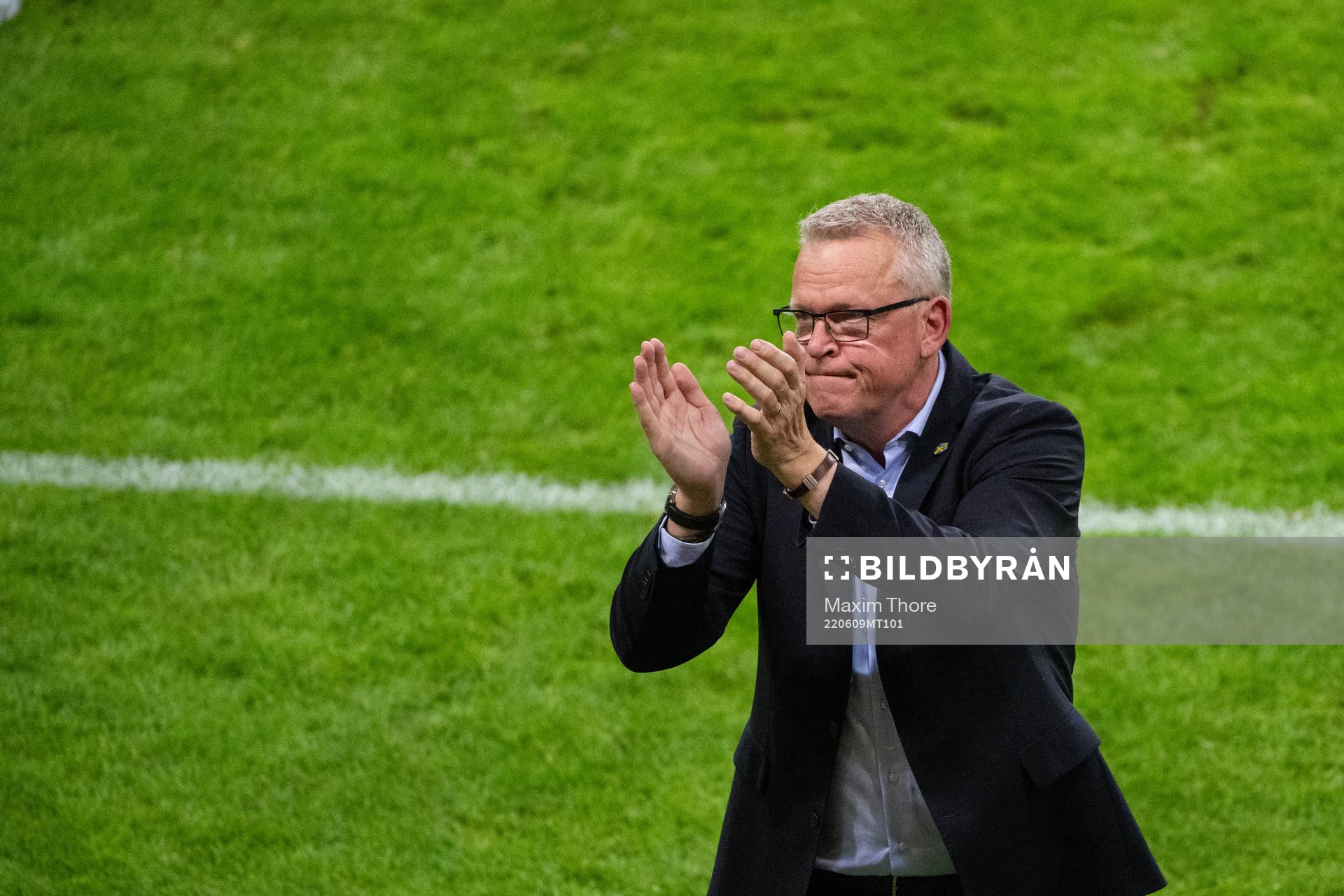 Head coach Janne Andersson of Sweden after the Nations League football match between Sweden and Serbia on June 9, 2022 in Stockholm. 