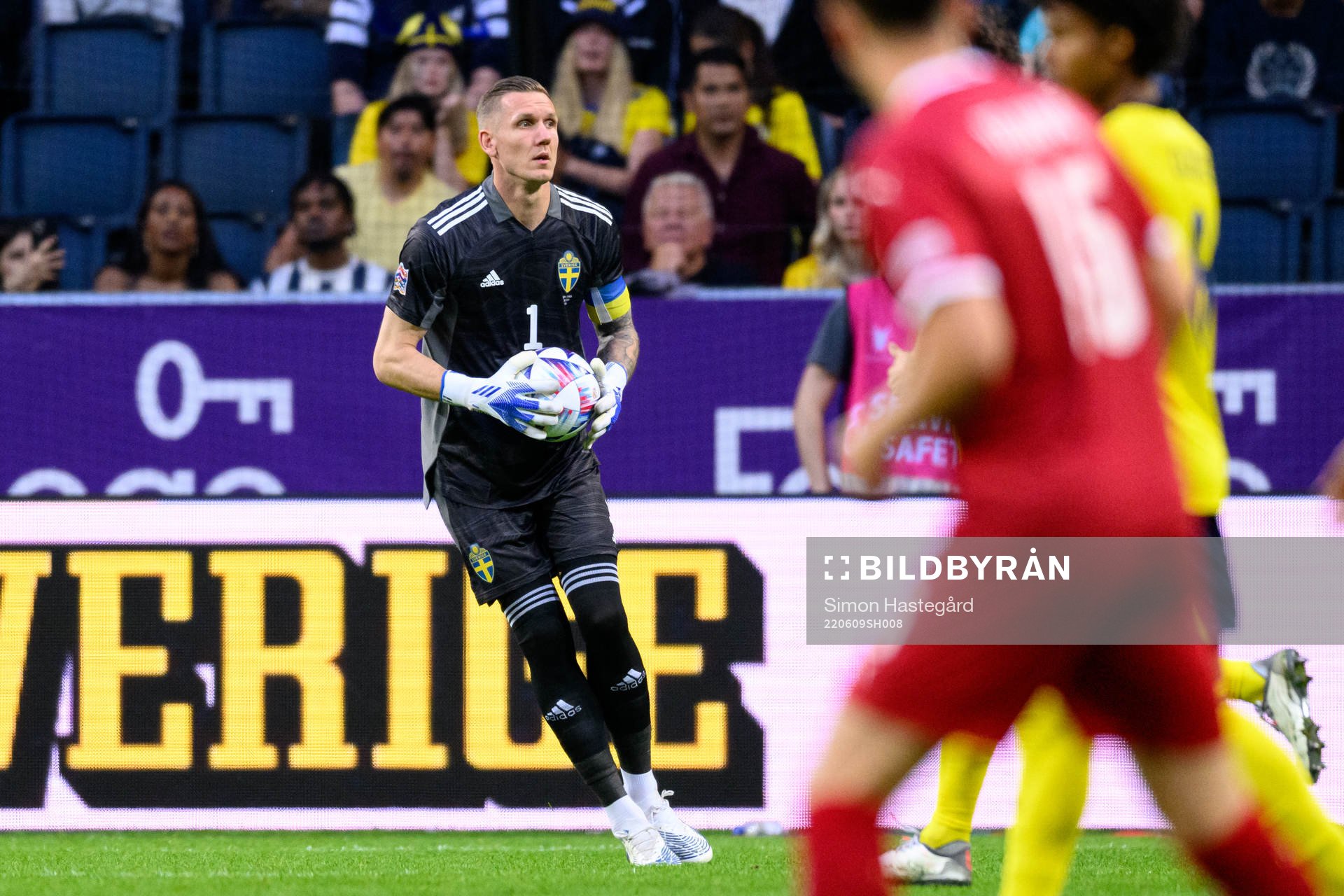 Goalkeeper Robin Olsen of Sweden