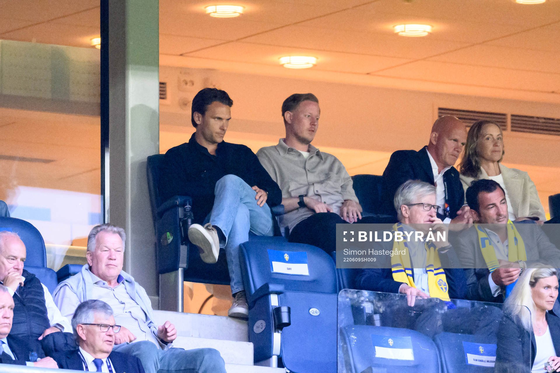 Albin Ekdal of Sweden in the stands