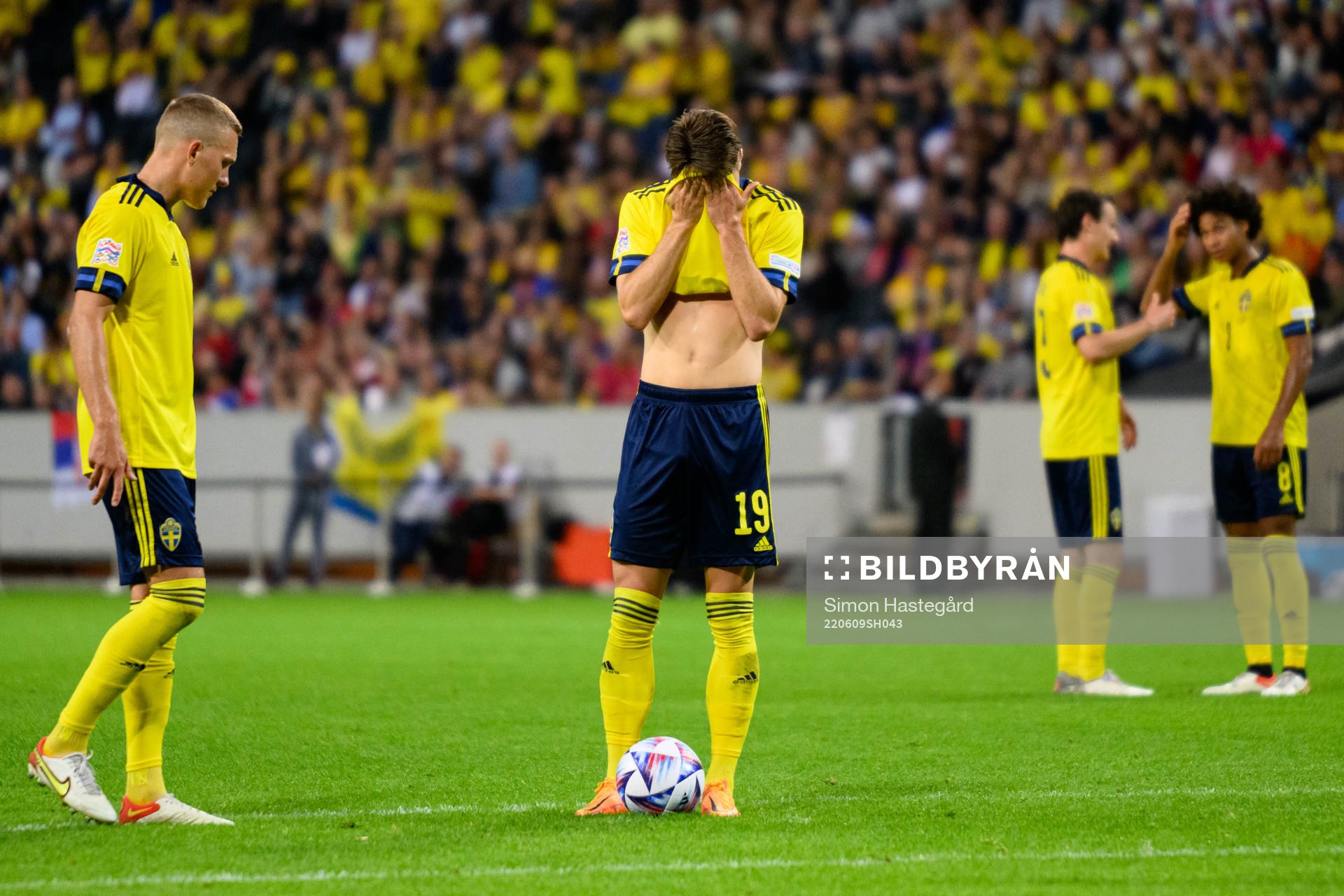 Ludwig Augustinsson and Mattias Svanberg of Sweden look