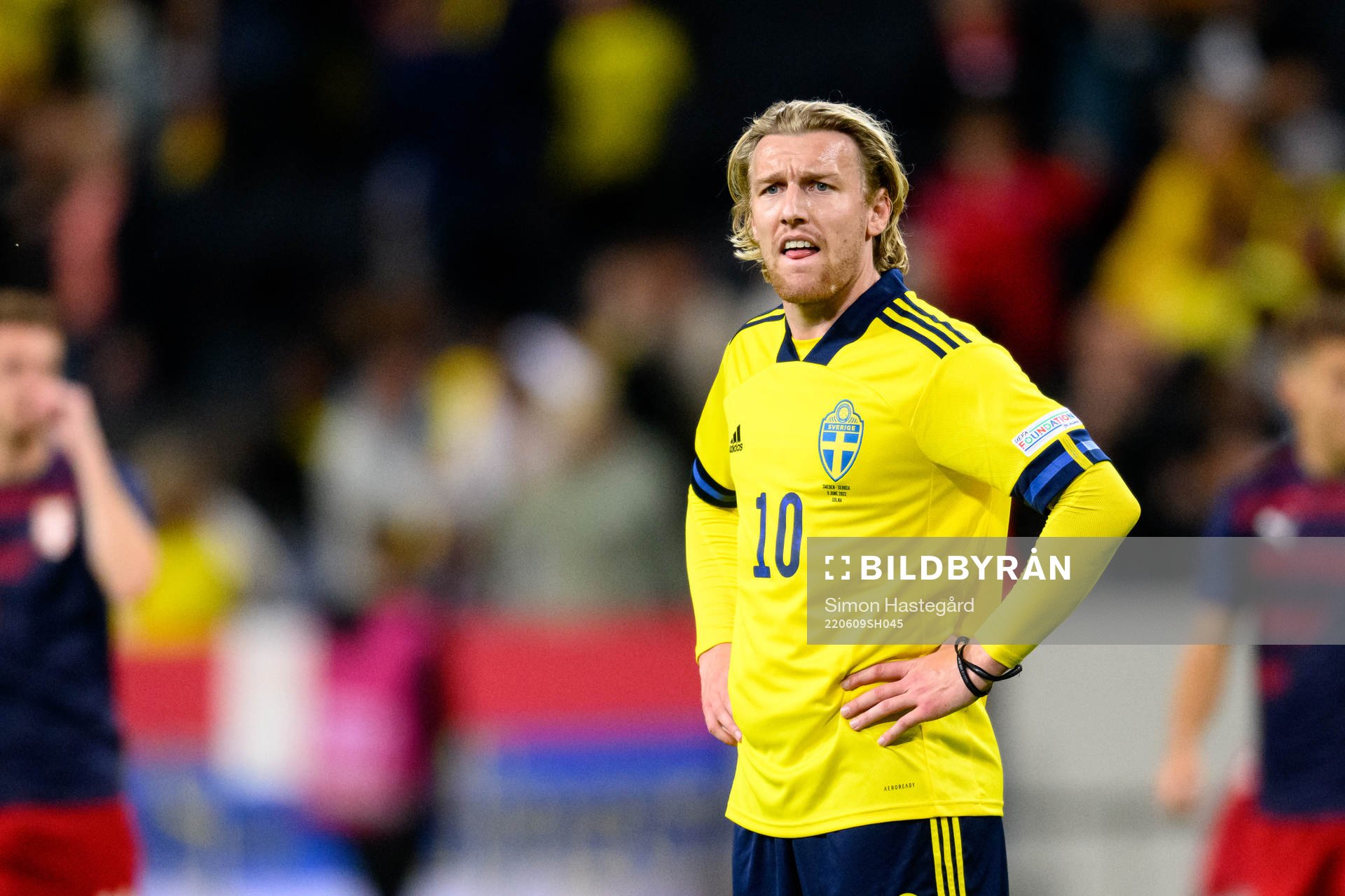 Emil Forsberg of Sweden looks dejected