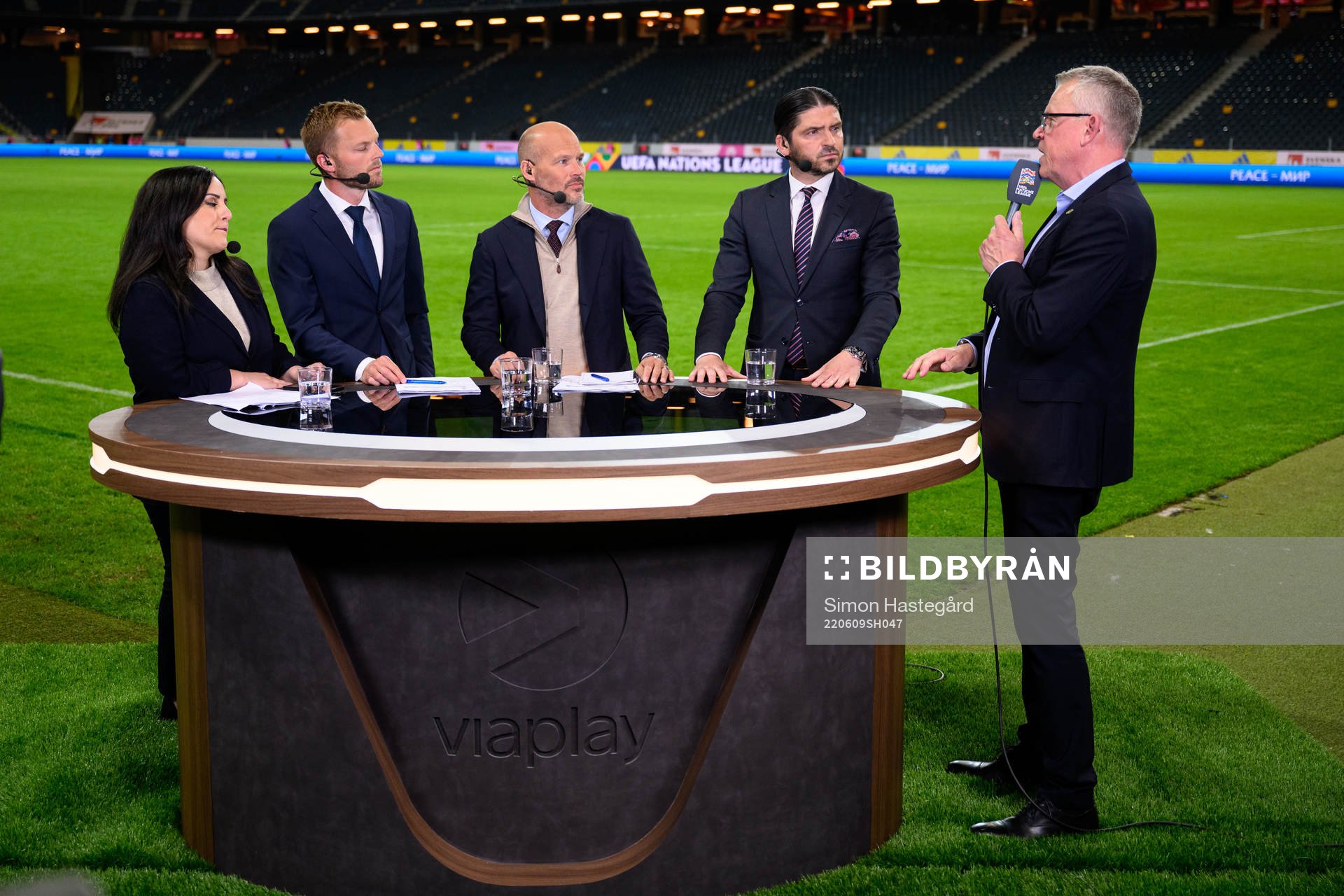 Head coach Janne Andersson of Sweden in the Viaplay studio