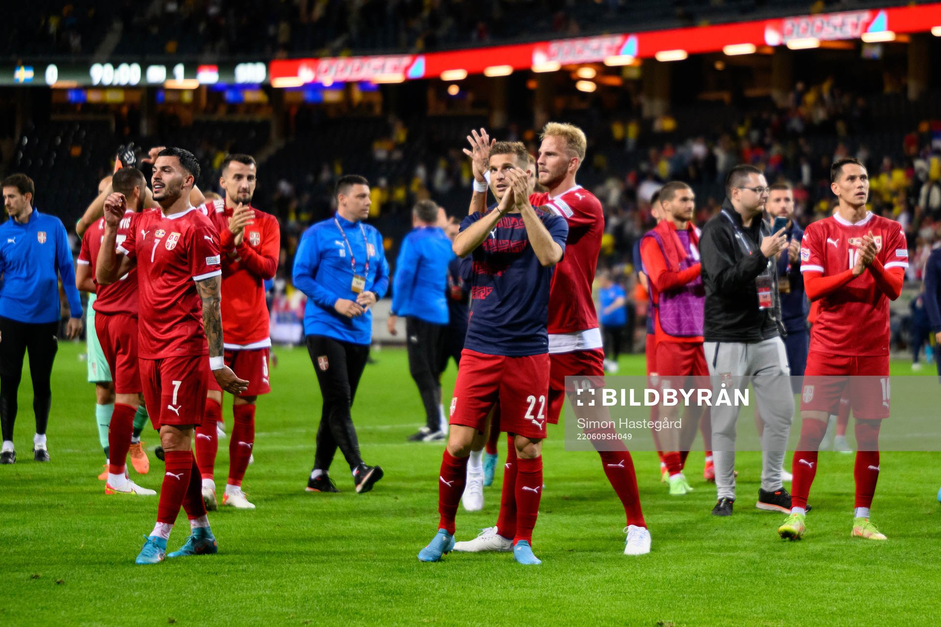 Players of Serbia celebrate