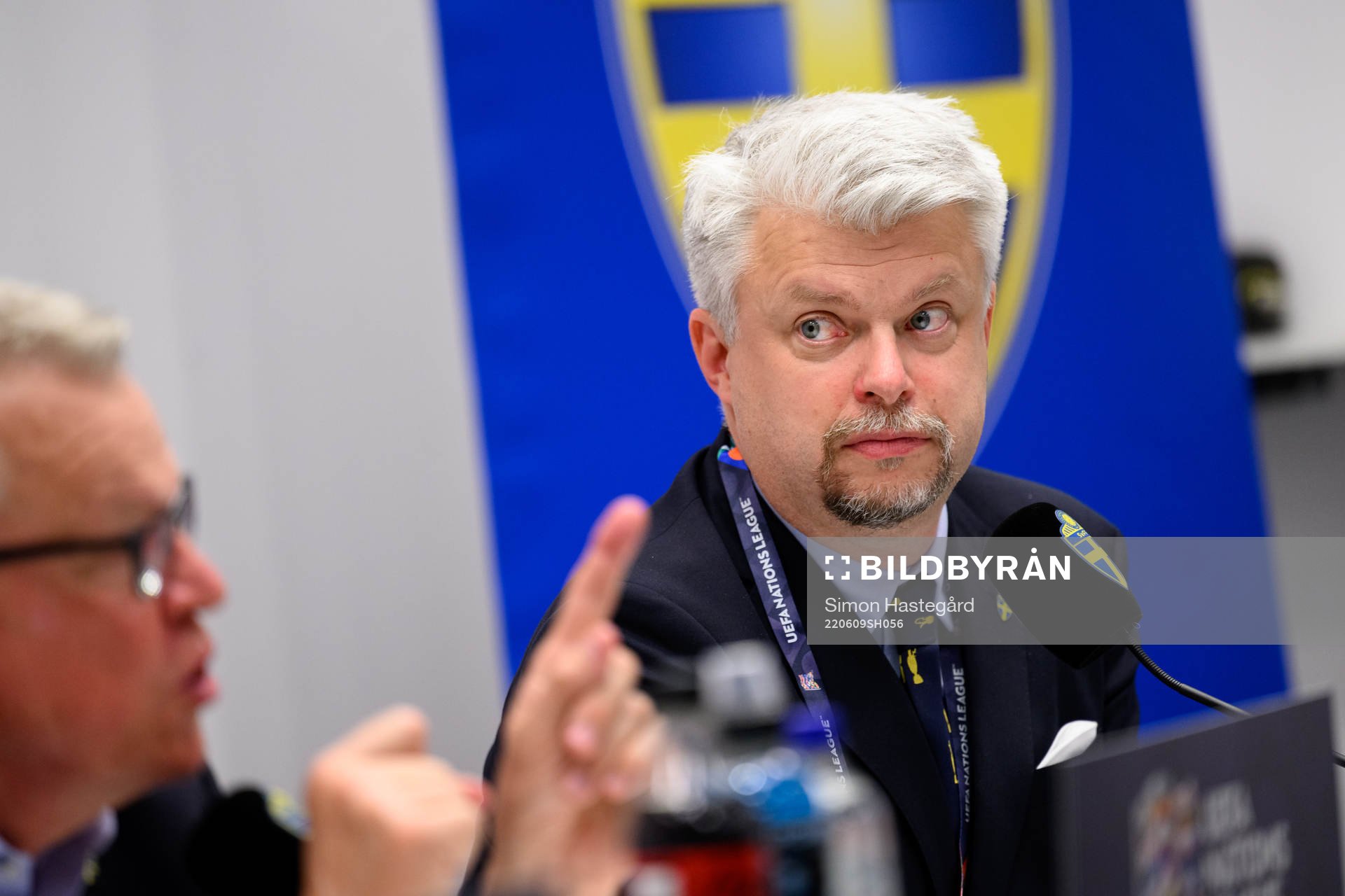 Temporary media officer Niclas Green of Sweden
