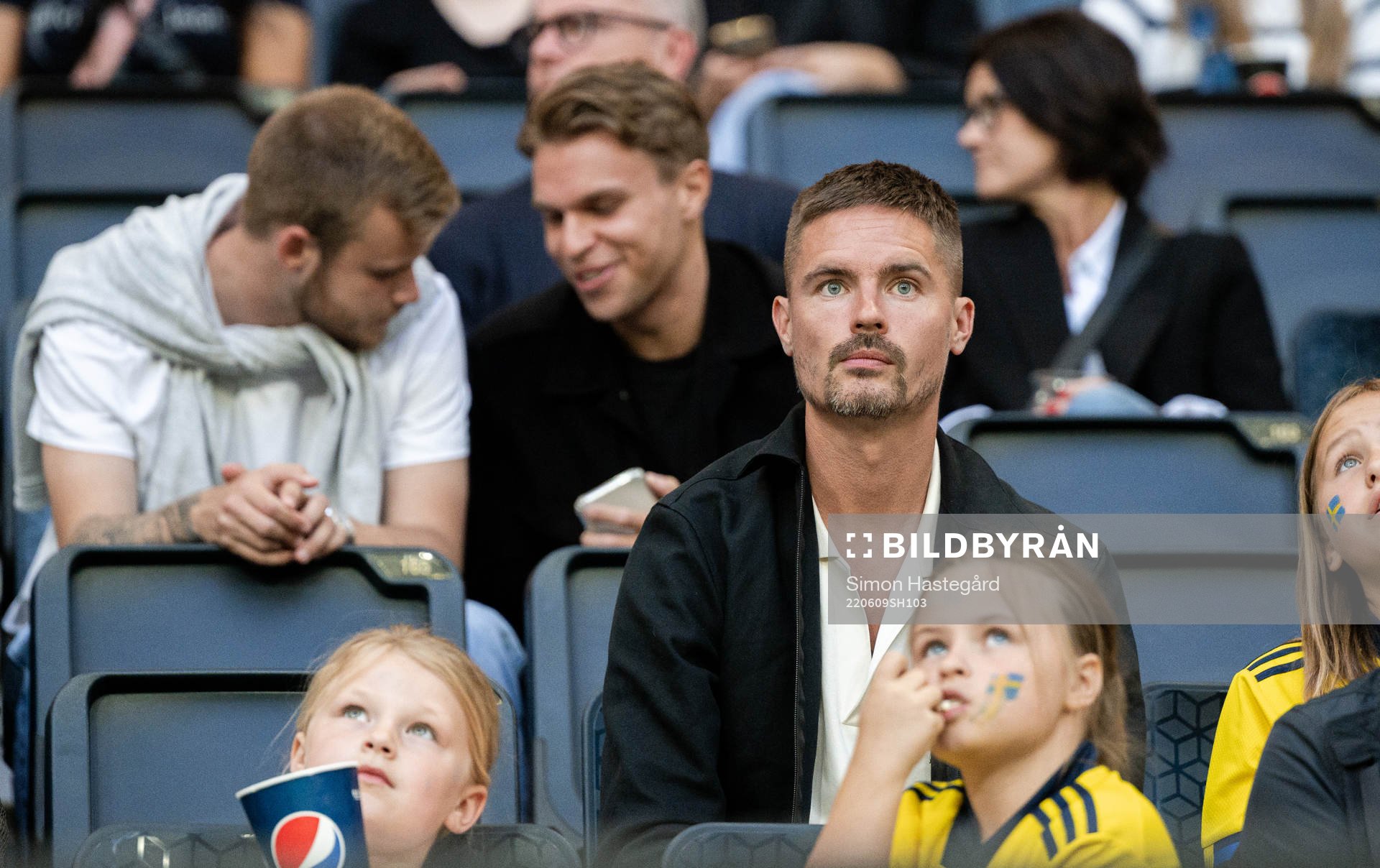 Mikael Lustig in the stands