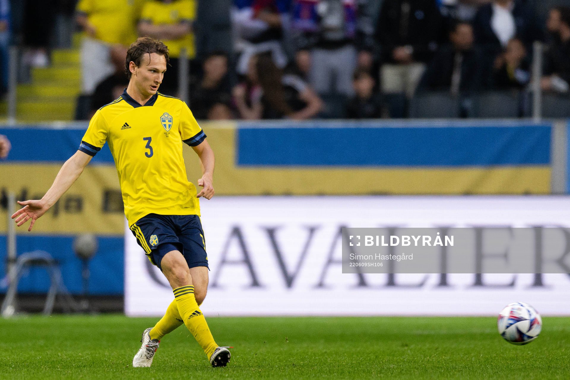 Hjalmar Ekdal of Sweden during the Nations League football match between Sweden and Serbia on June 9, 2022 in Stockholm. 
