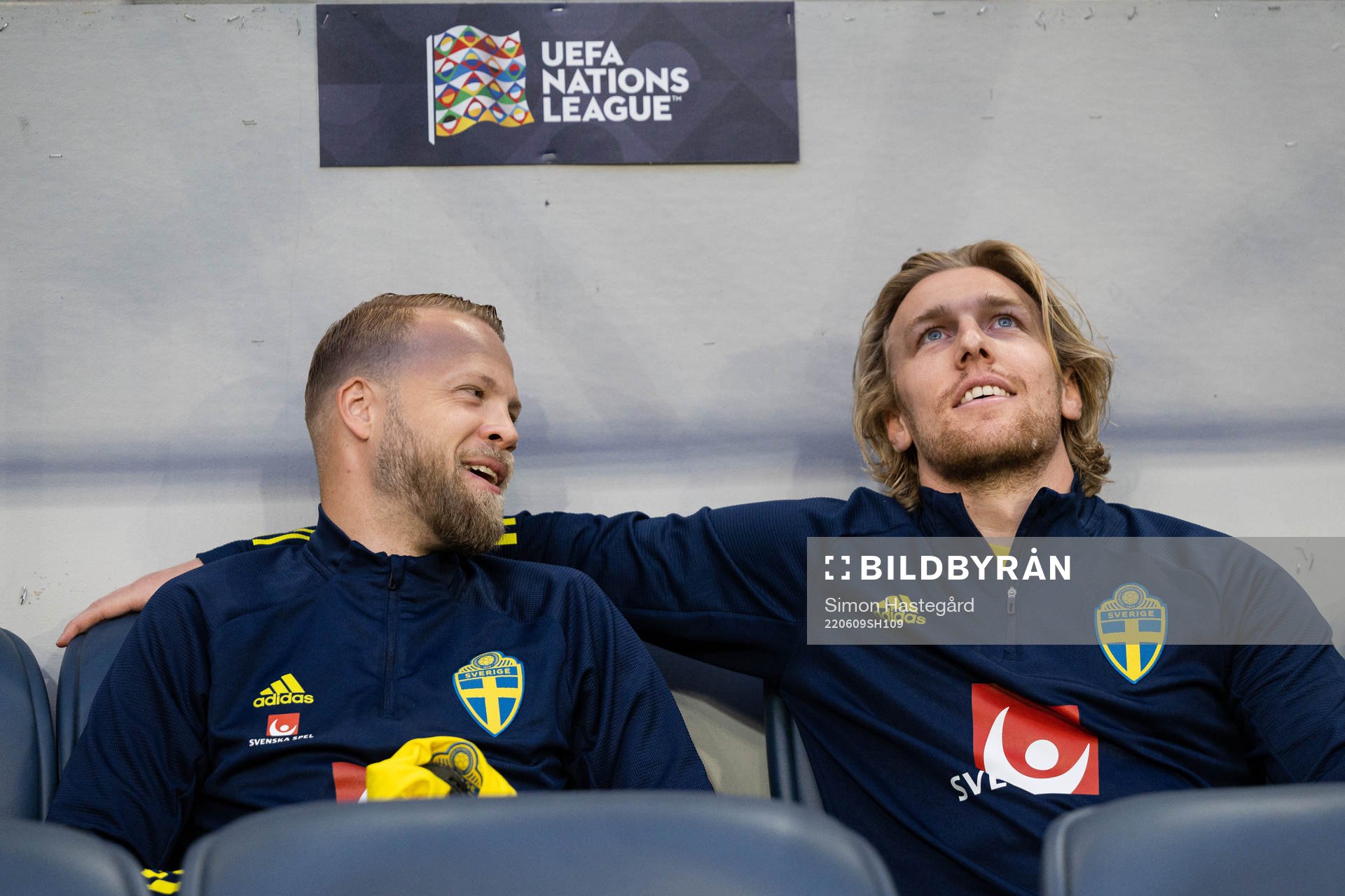 Daniel Sundgren and Emil Forsberg of Sweden