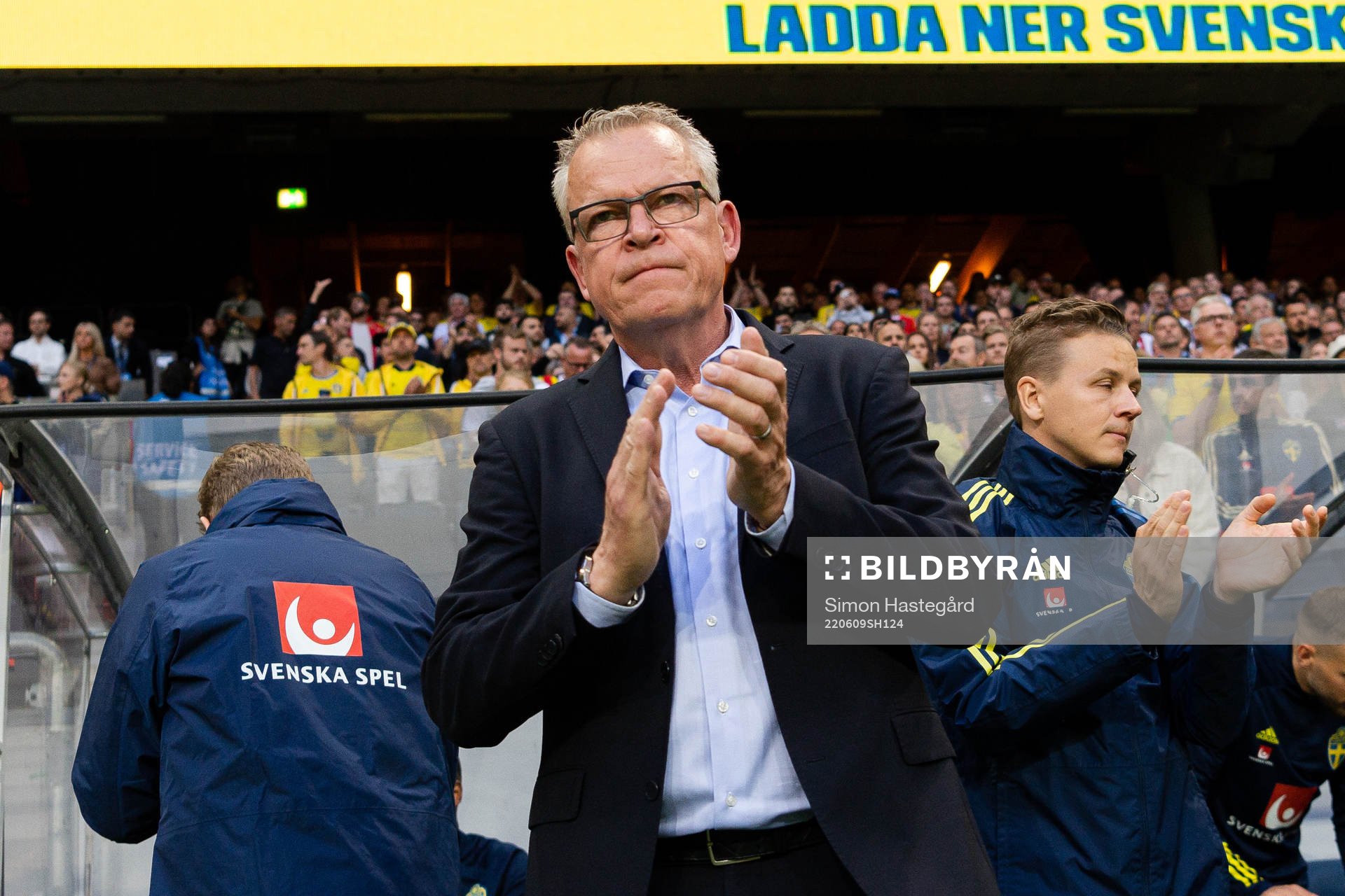 Head coach Janne Andersson and Goalkeeper coach Maths