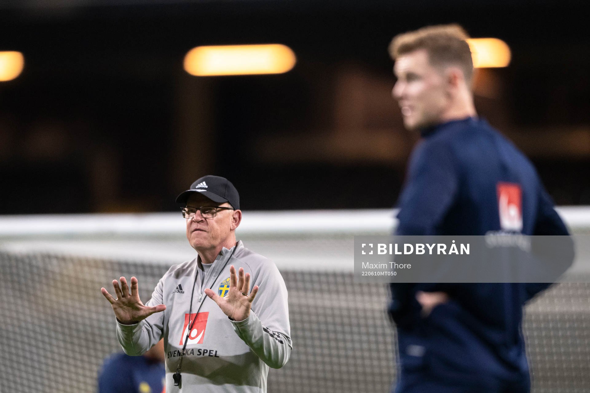 Head coach Janne Andersson of the Swedish national football team during a training session on June 10, 2022 in Stockholm. 
