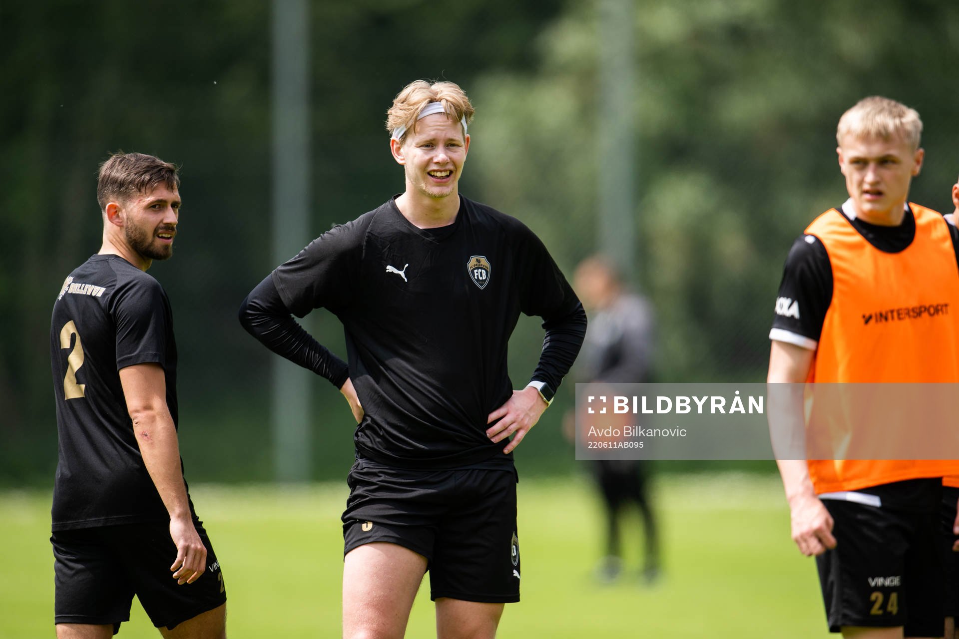 Bellevue Daniel Uhrenholdt Dalgaard Jensen under fotbollsmatchen i Div 4, Sydvästra Skåne, Herr, mellan Husie och Bellevue den 11 juni 2022 i Malmö.
