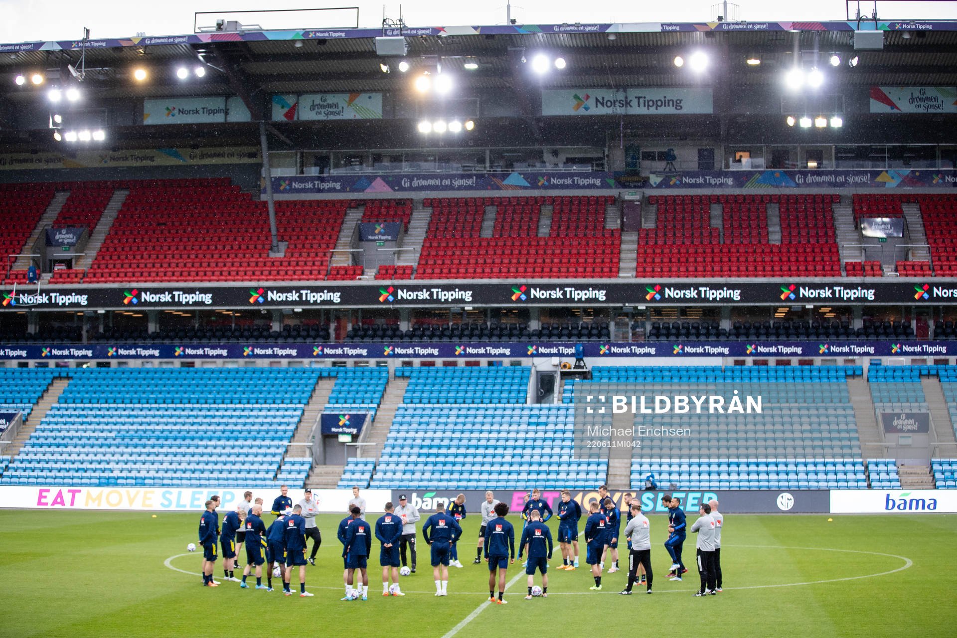 Staff and players of the Swedish national football team