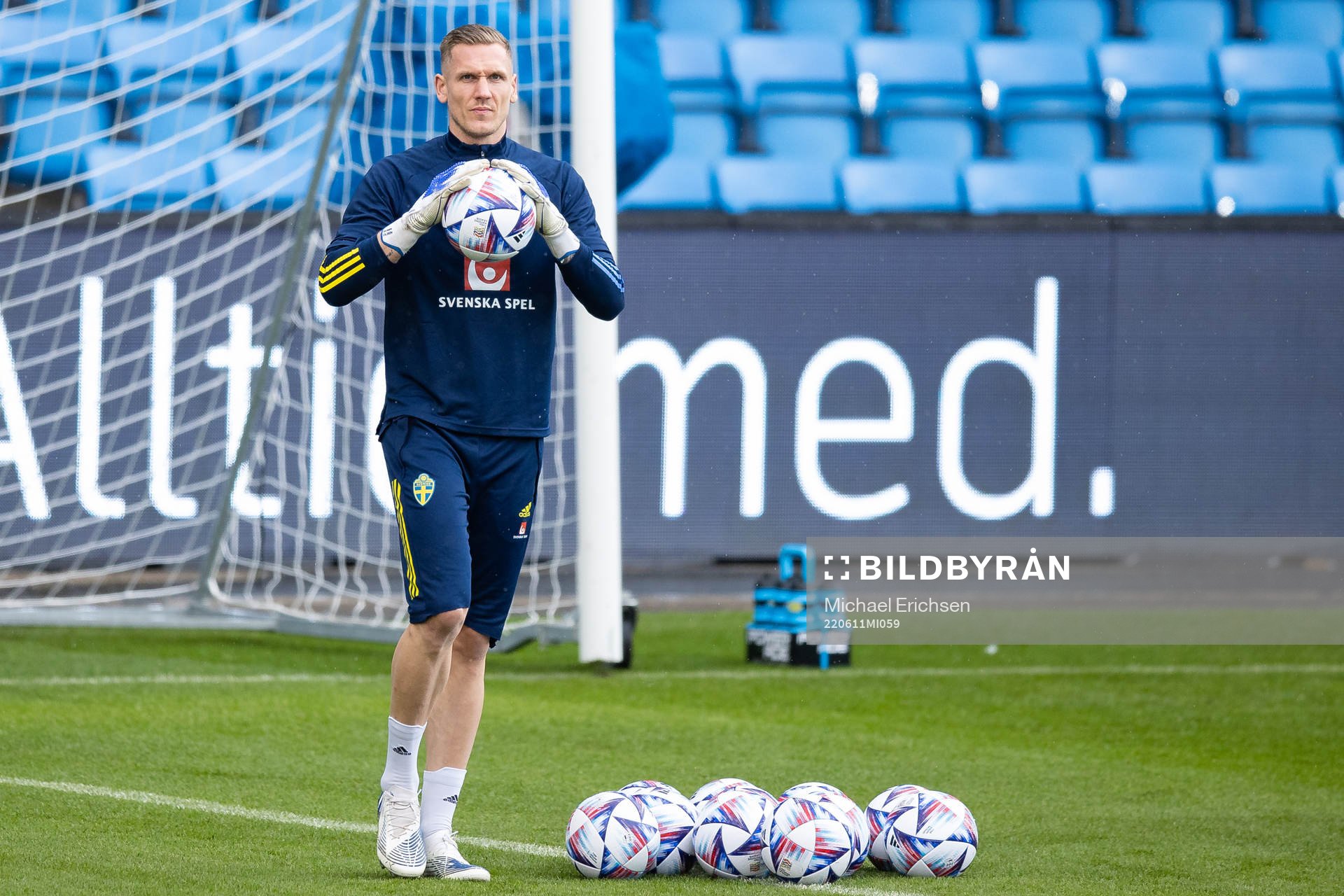 Goalkeeper Robin Olsen of the Swedish national football team