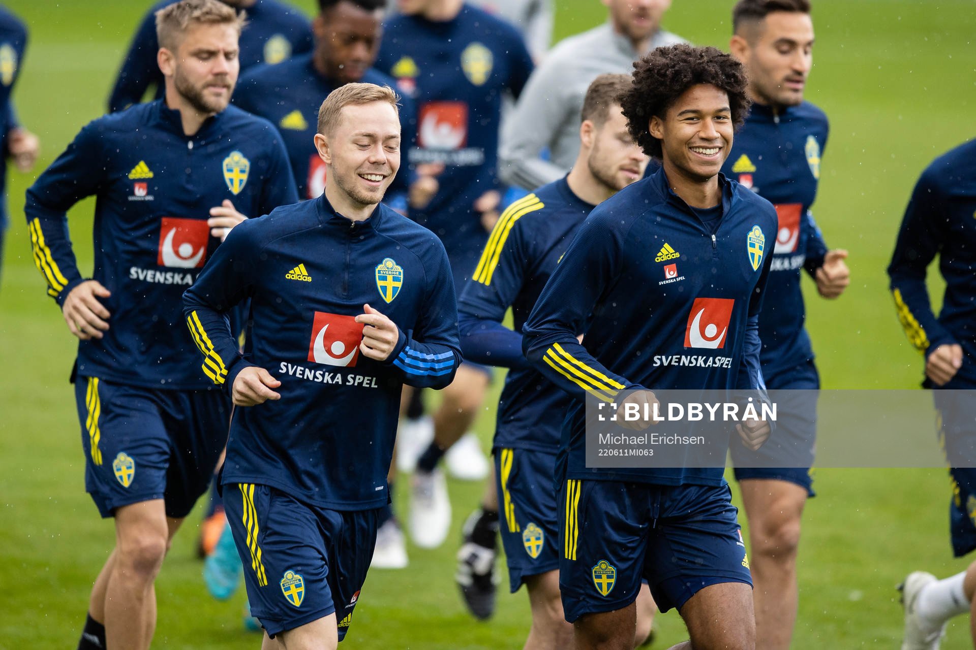 Joel Andersson and Jens Cajuste of the Swedish national