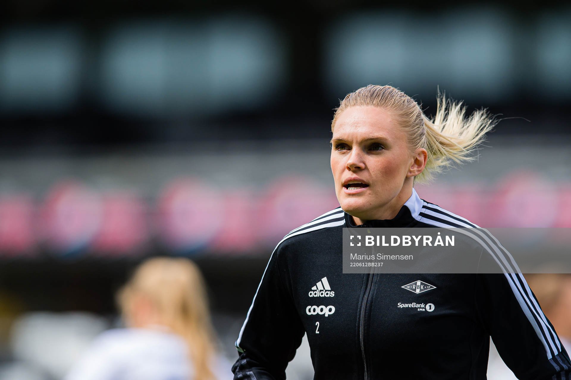 Kristine Bjørdal Leine of Rosenborg warms up
