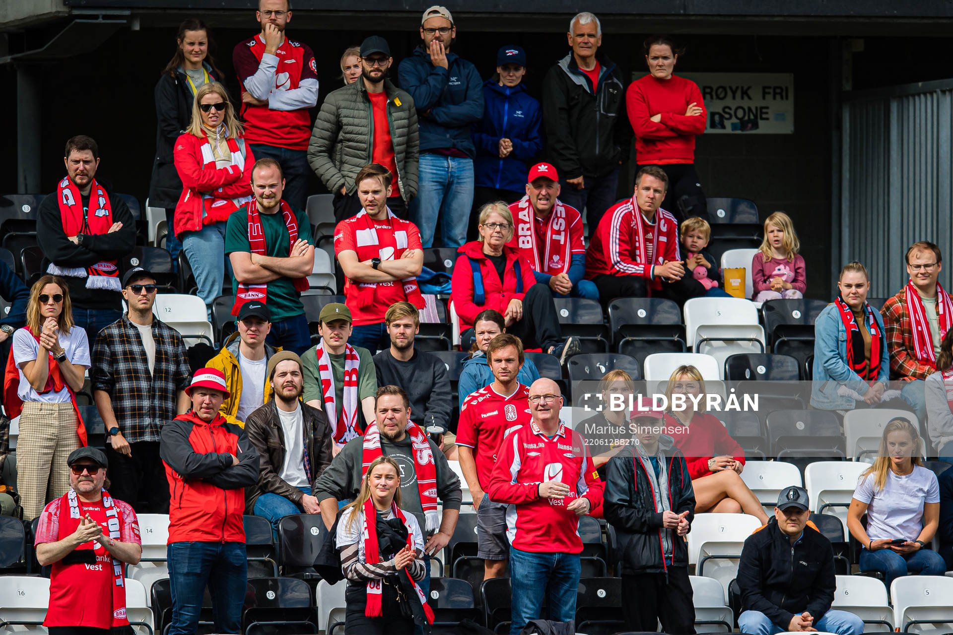 Spectators in the stands