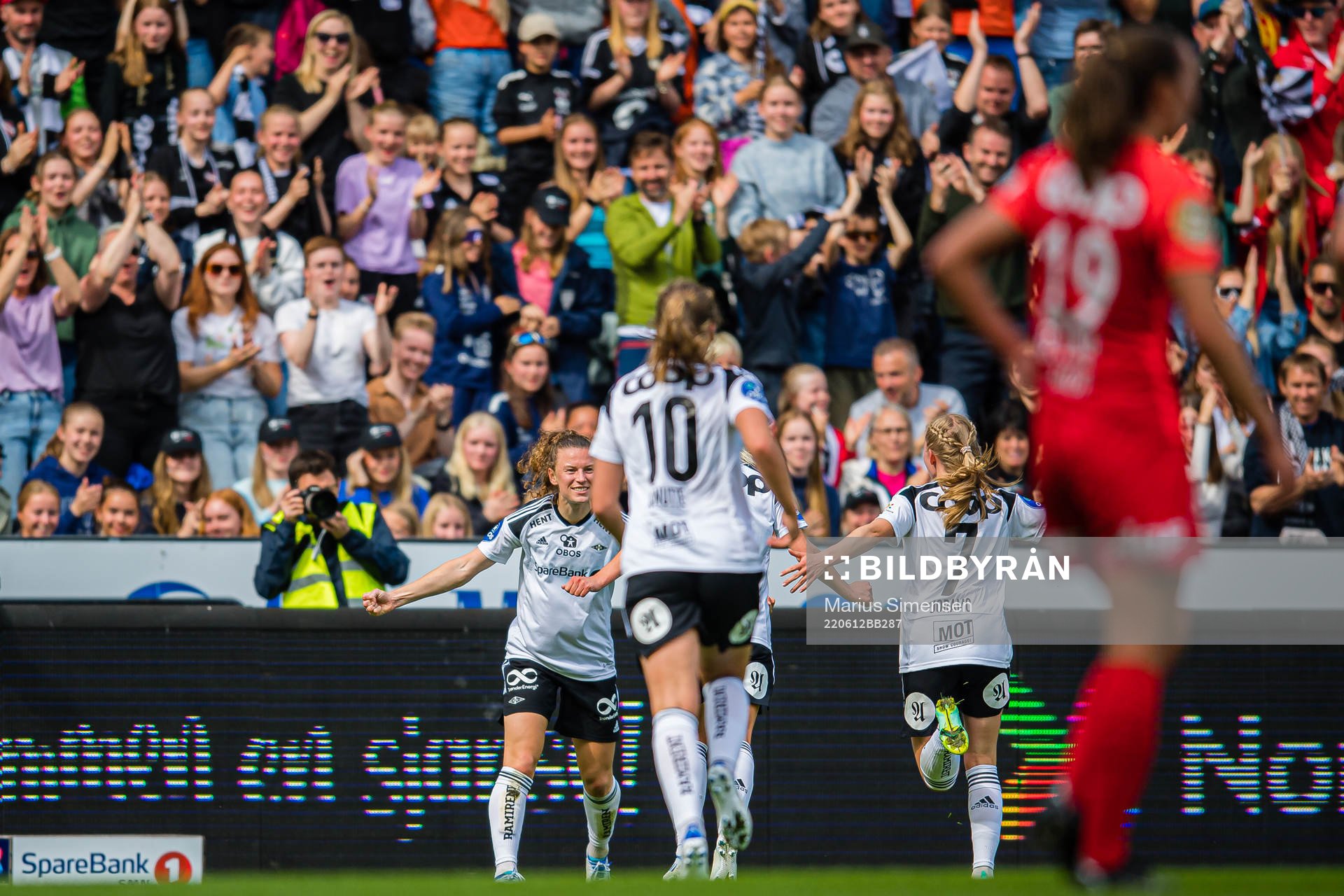 Synne Skinnes Hansen of Rosenborg celebrates