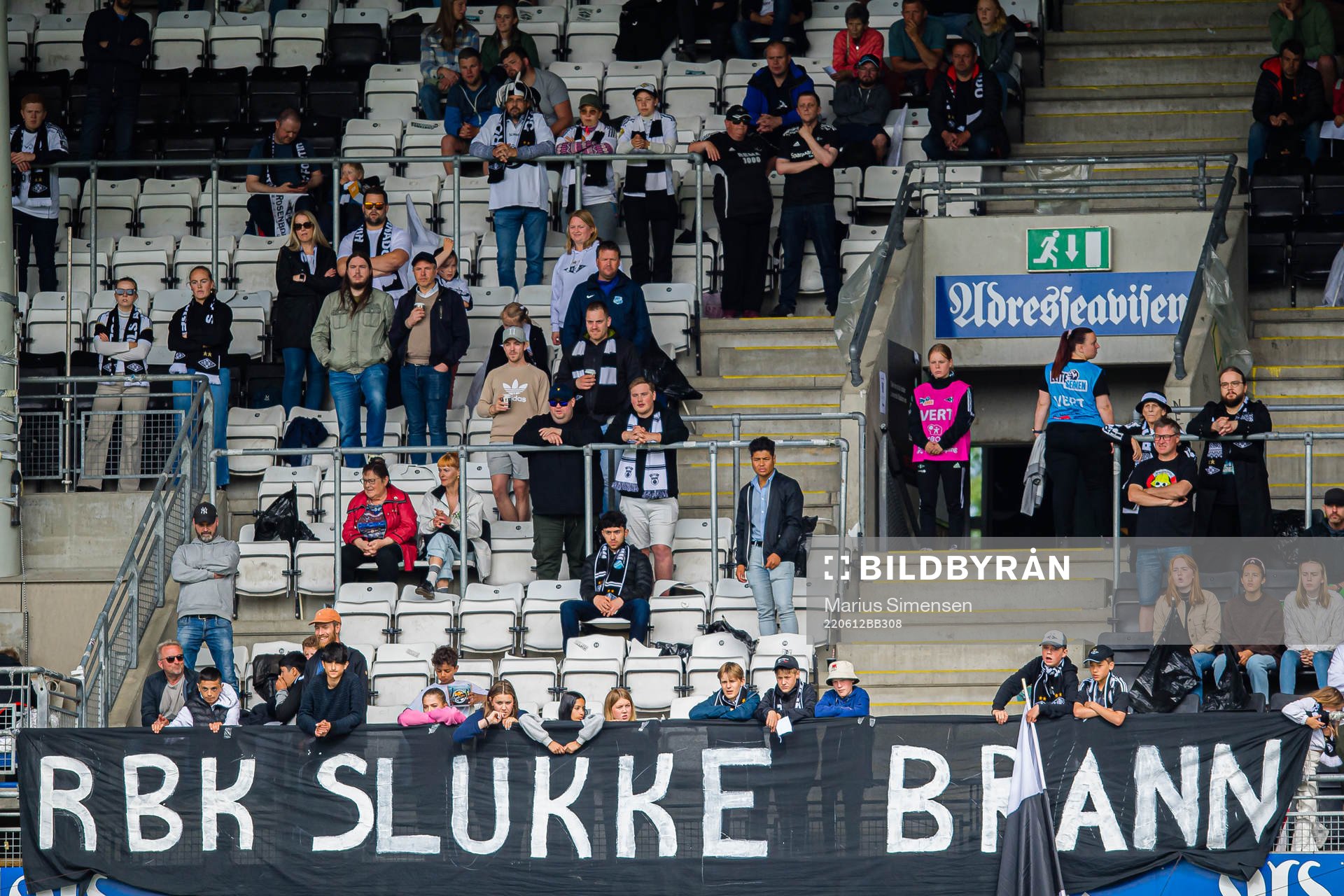 Spectators in the stands