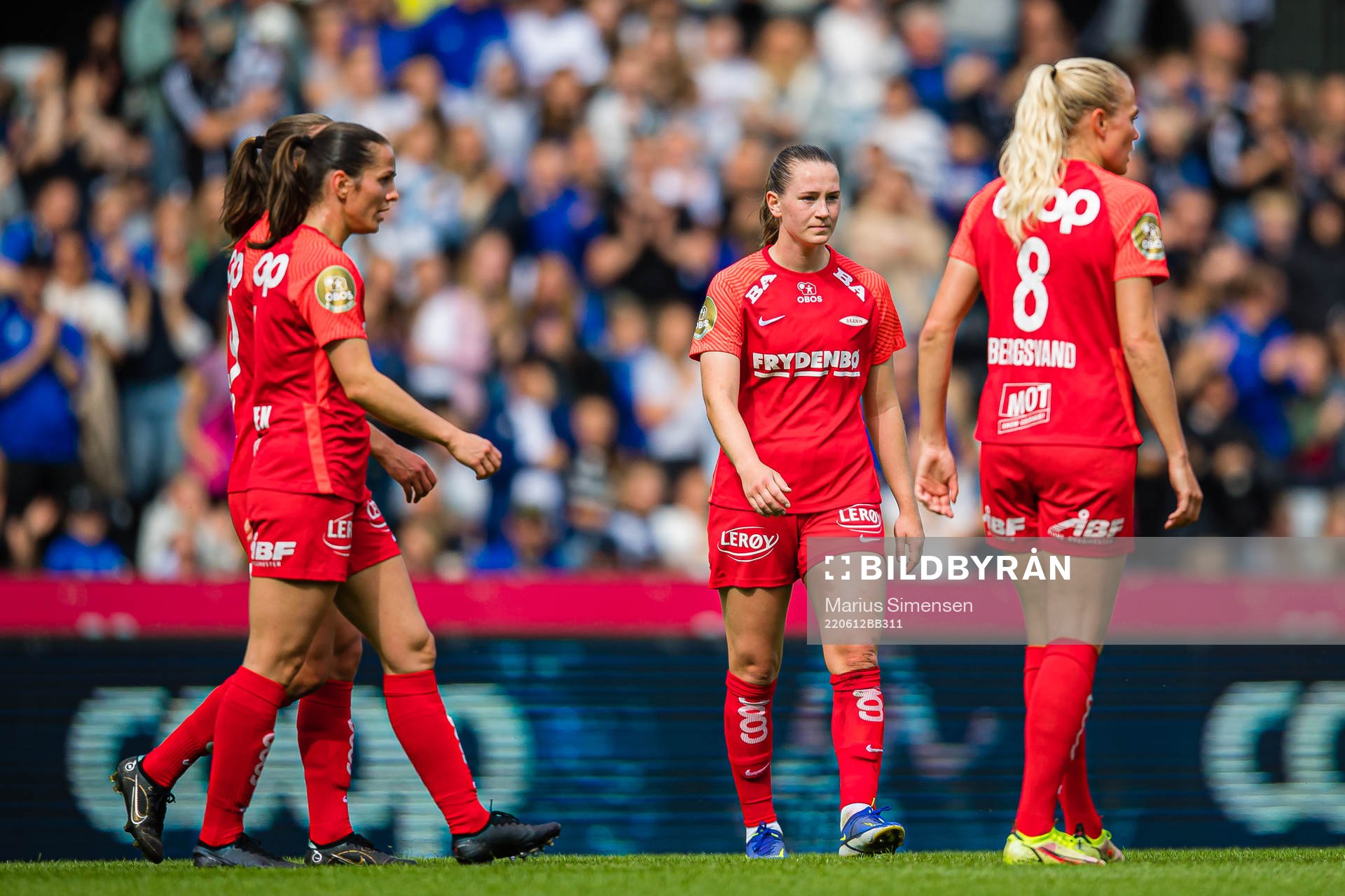 Elisabeth Terland of Brann looks dejected