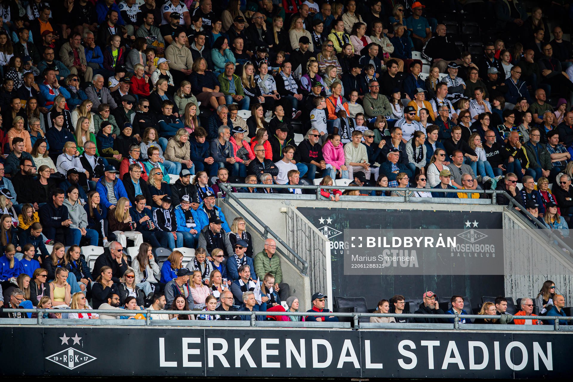 Spectators in the stands