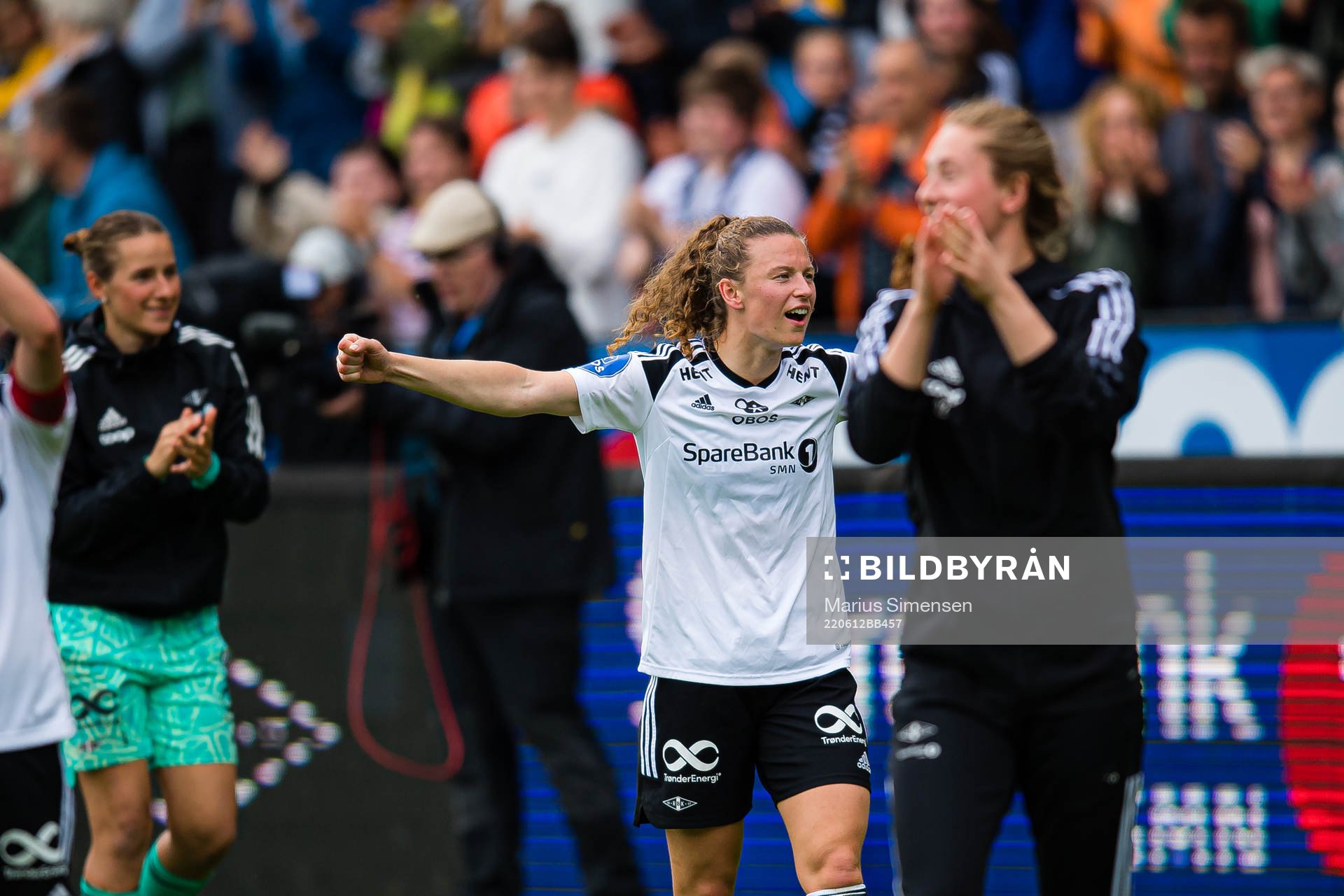 Synne Skinnes Hansen of Rosenborg celebrates