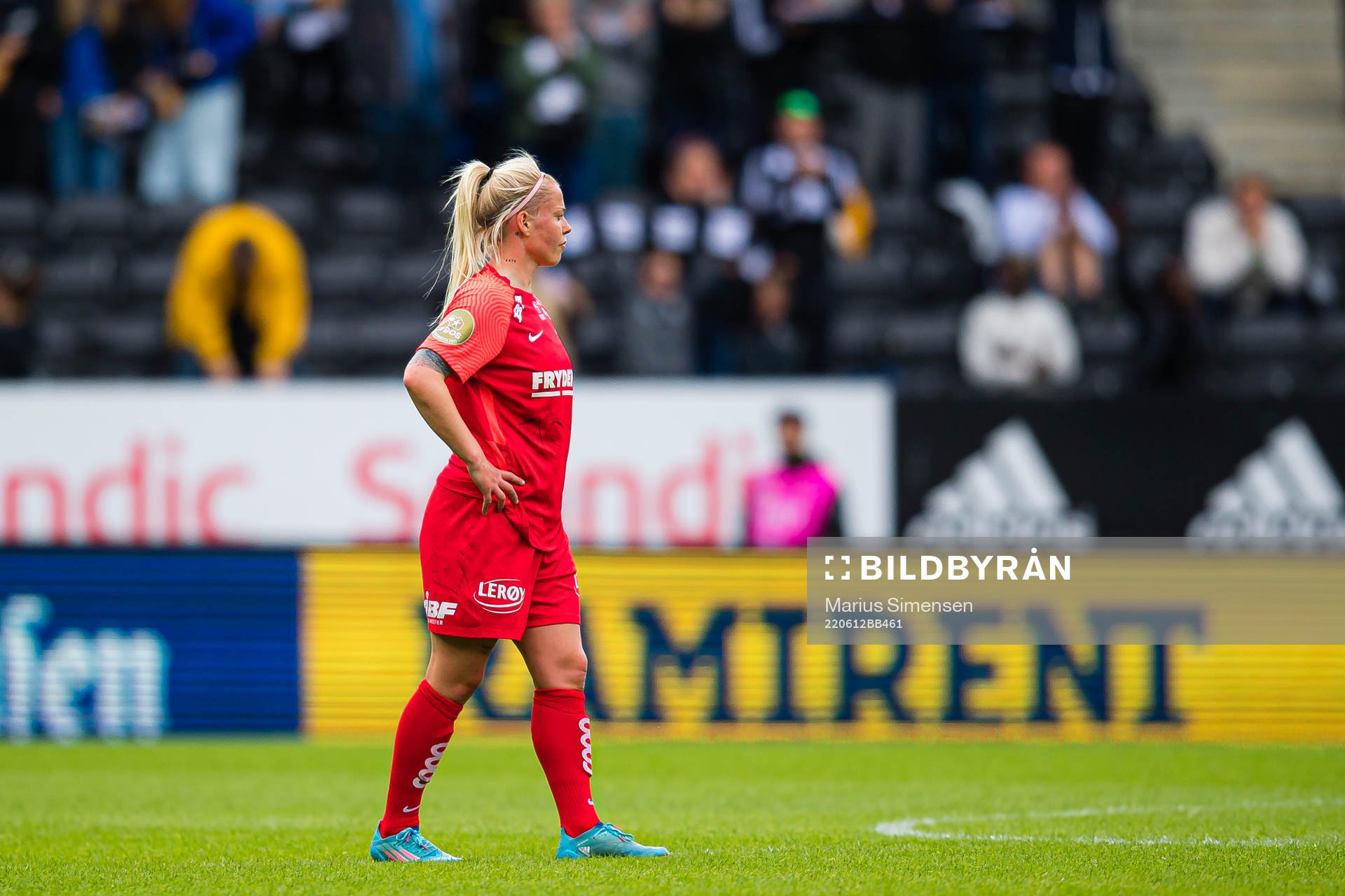 Therese Sessy Åsland of Brann looks dejected