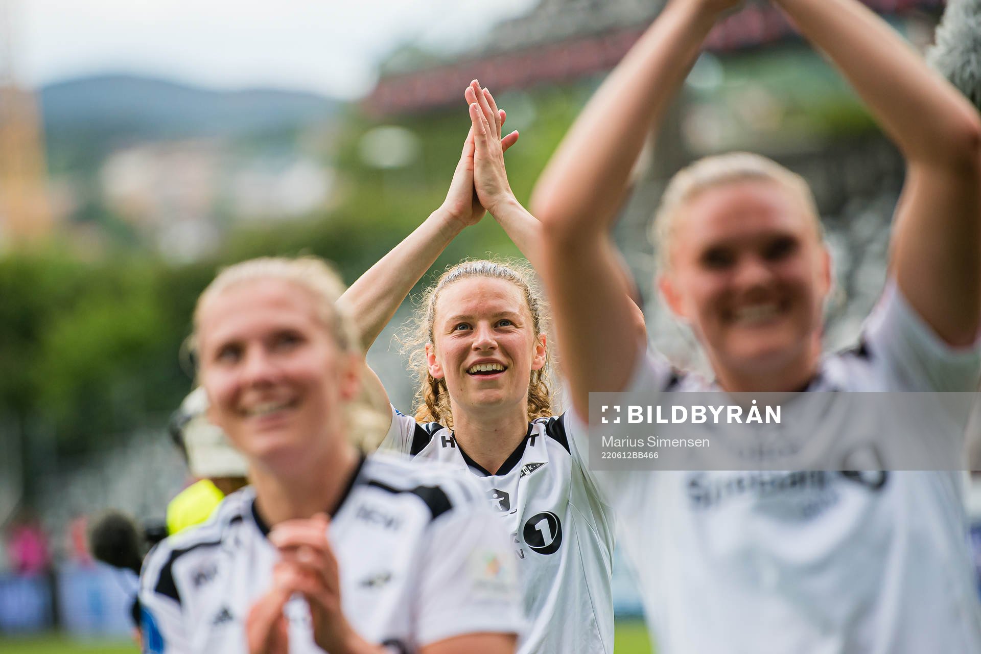 Synne Skinnes Hansen of Rosenborg celebrates