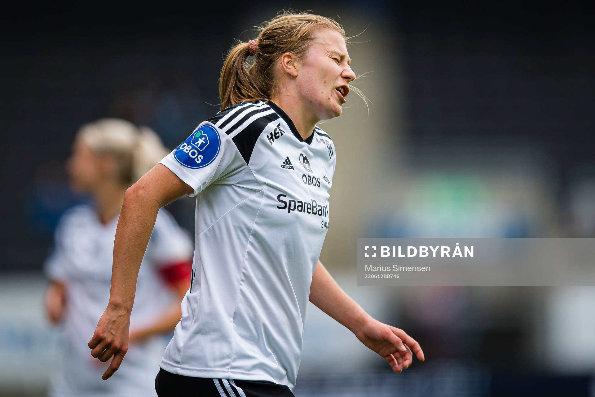 Cesilie Andreassen of Rosenborg reacts