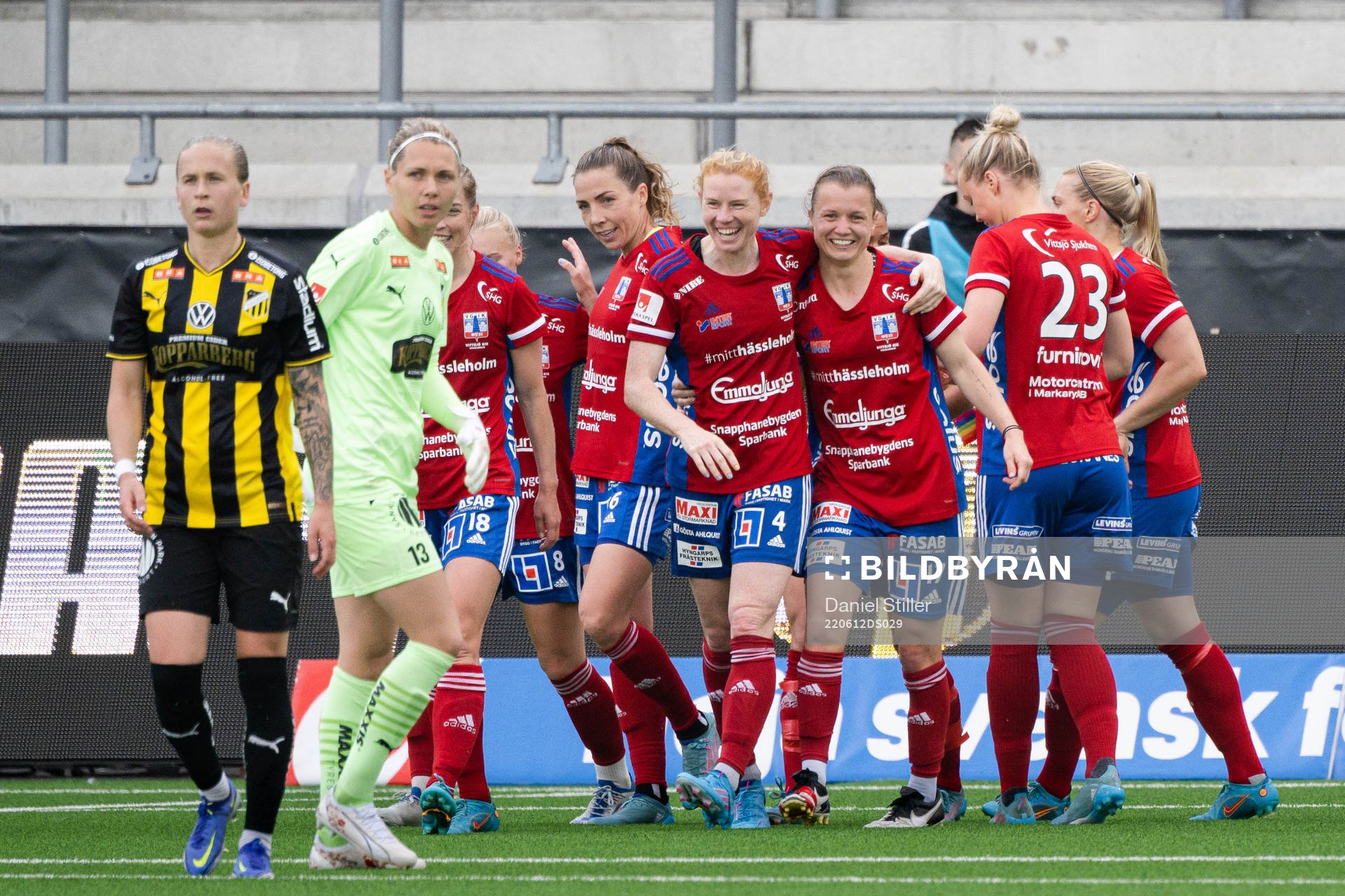 Vittsjös spelare jublar