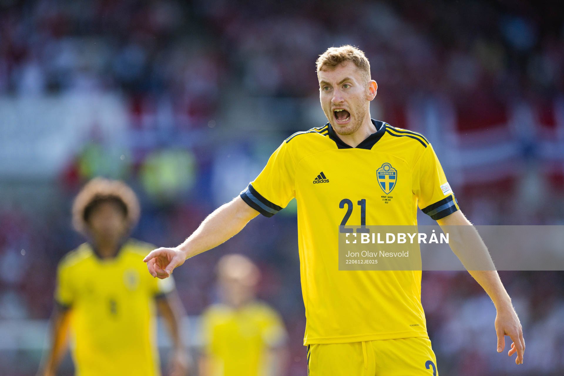 Dejan Kulusevski of Sweden reacts