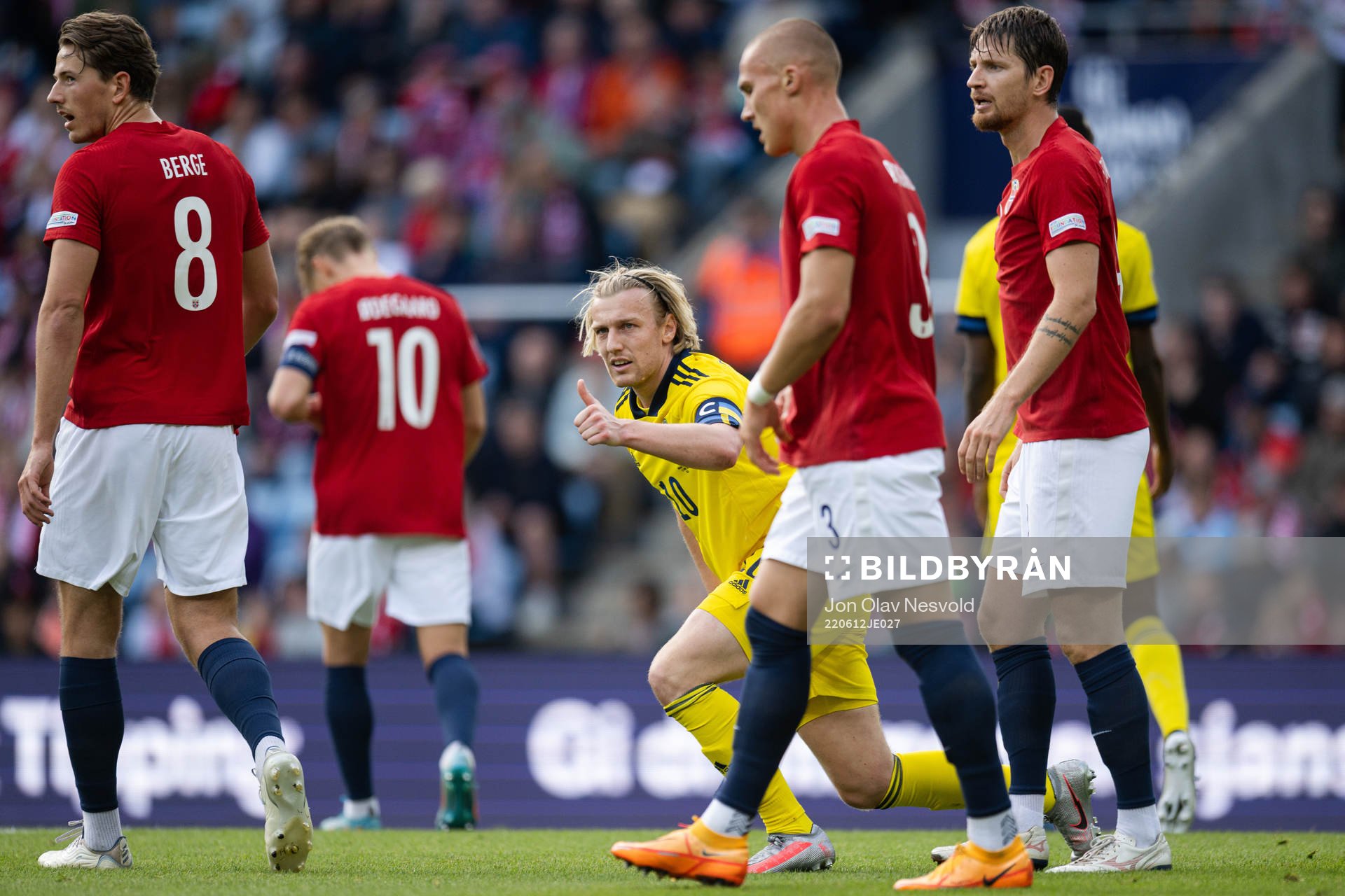 Emil Forsberg of Sweden looks dejected