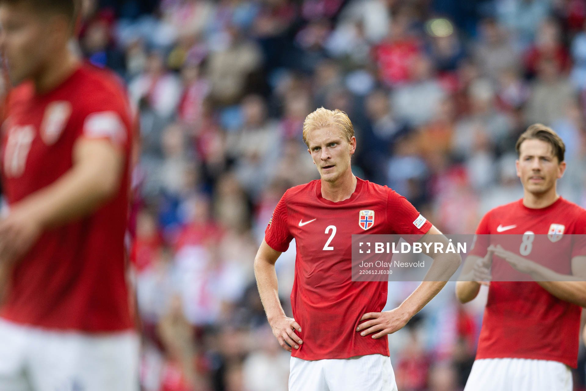 Morten Thorsby of Norway looks dejected