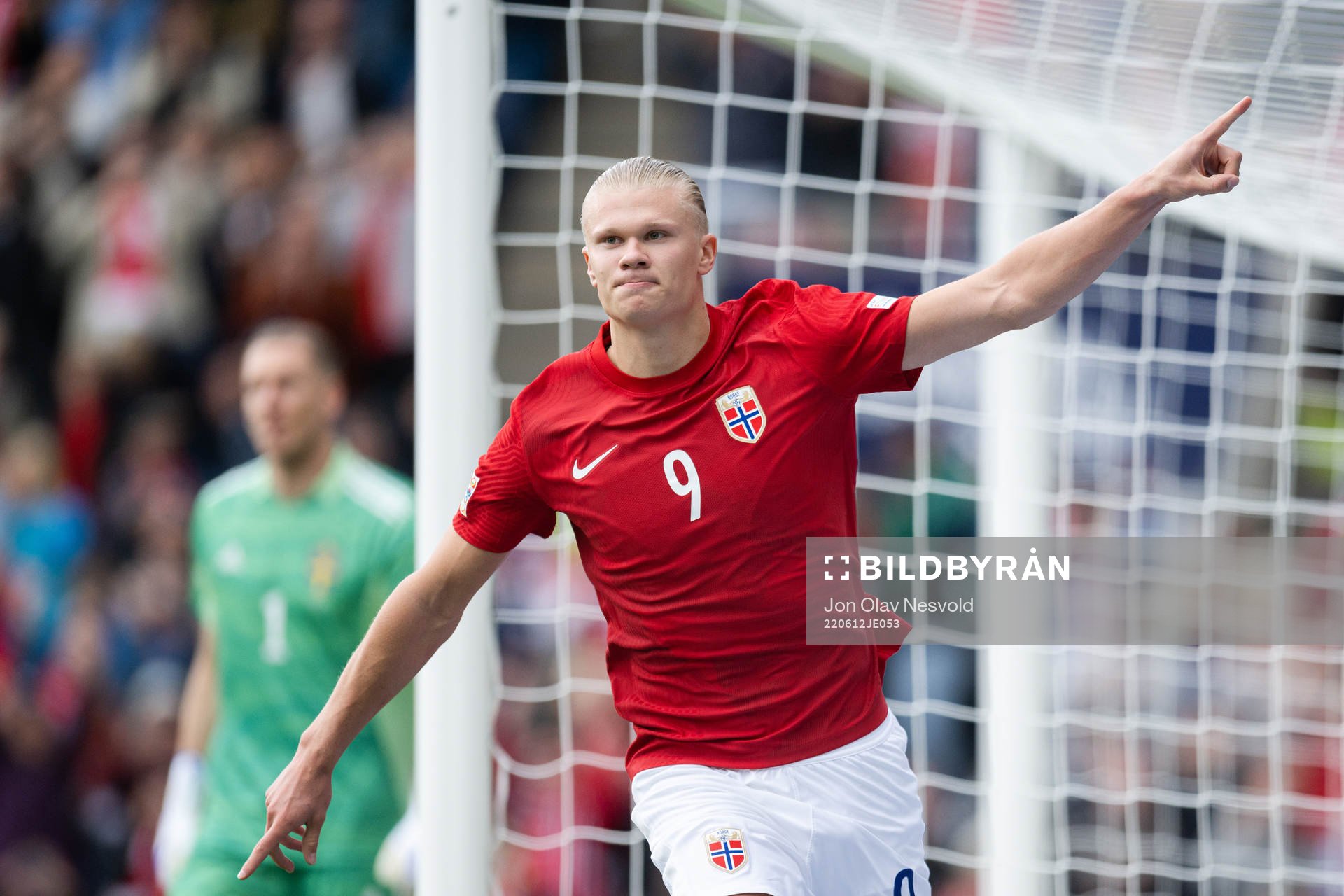 Erling Braut Haaland of Norway celebrates the 2-0 goal
