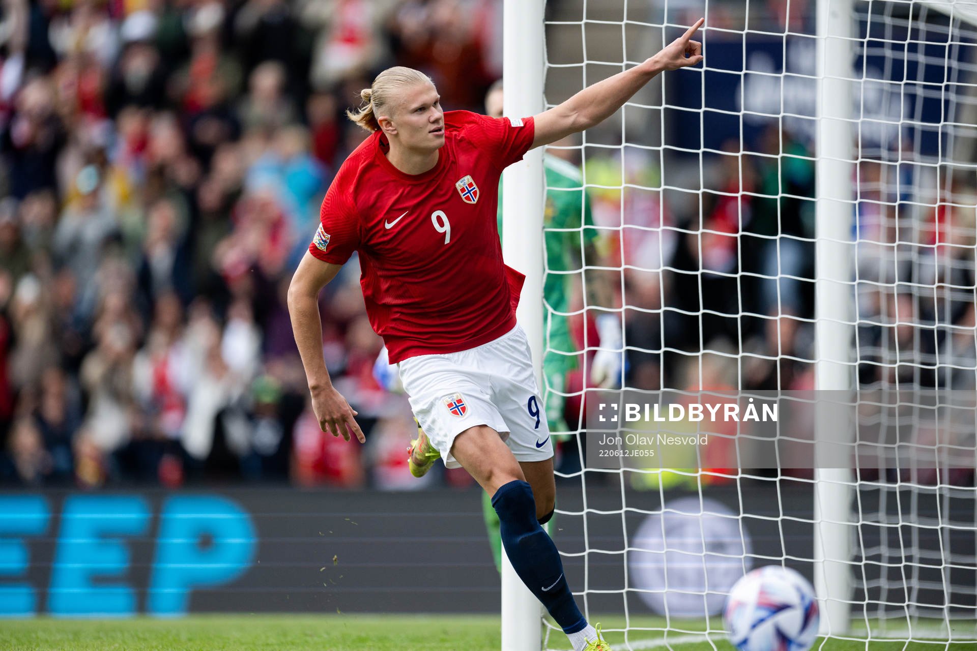 Erling Braut Haaland of Norway celebrates the 2-0 goal