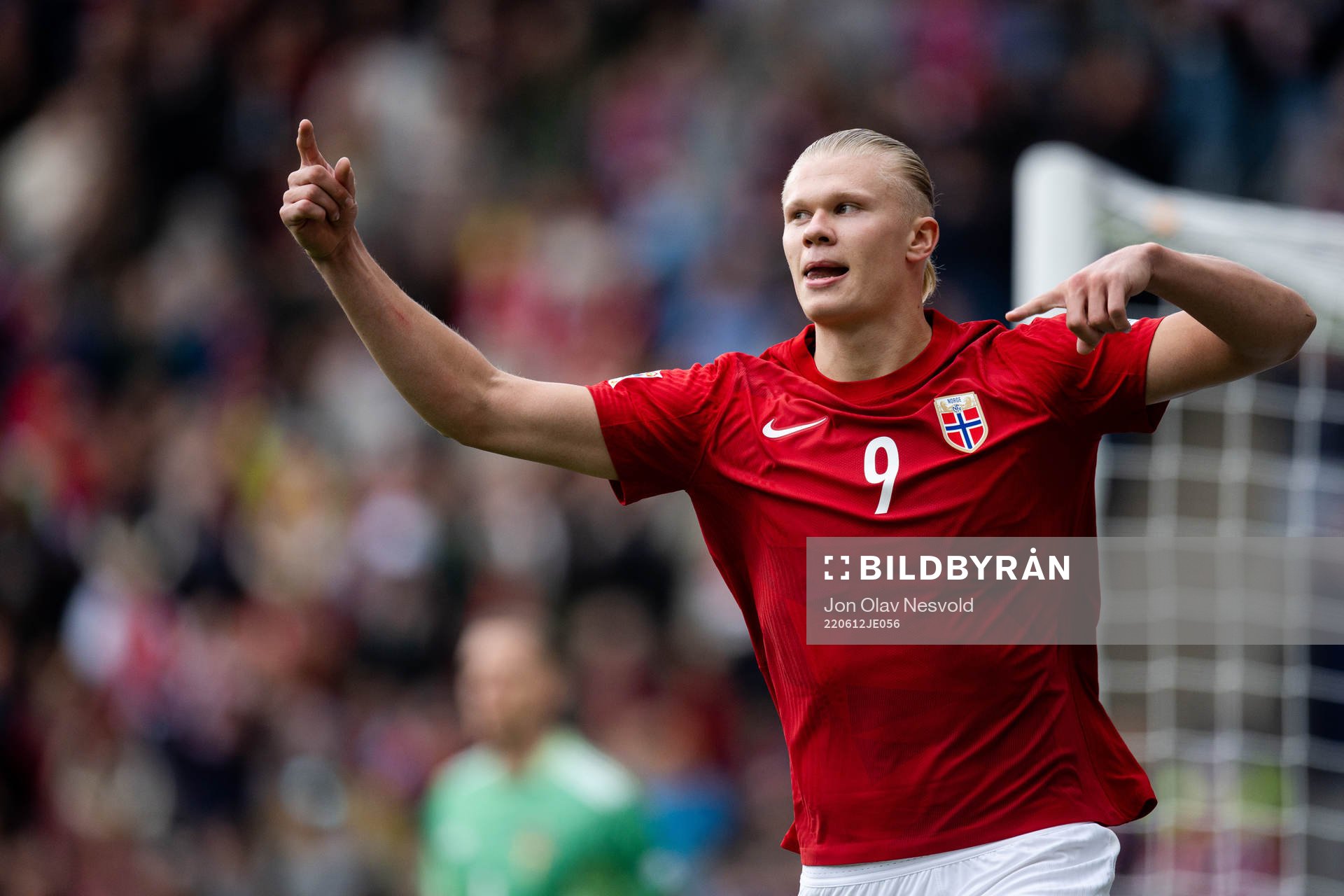 Erling Braut Haaland of Norway celebrates the 2-0 goal