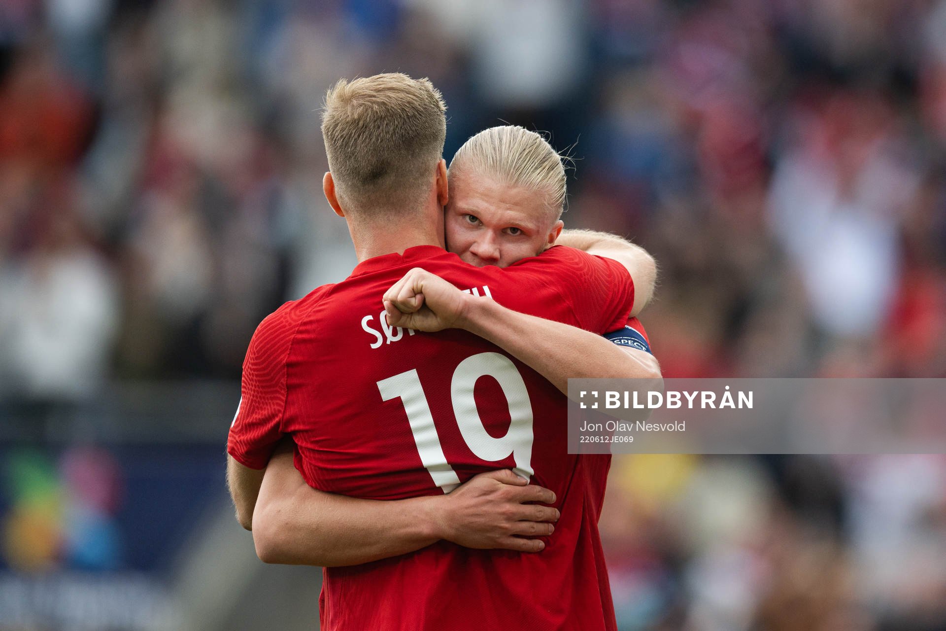 Erling Braut Haaland and Alexander Sørloth of Norway