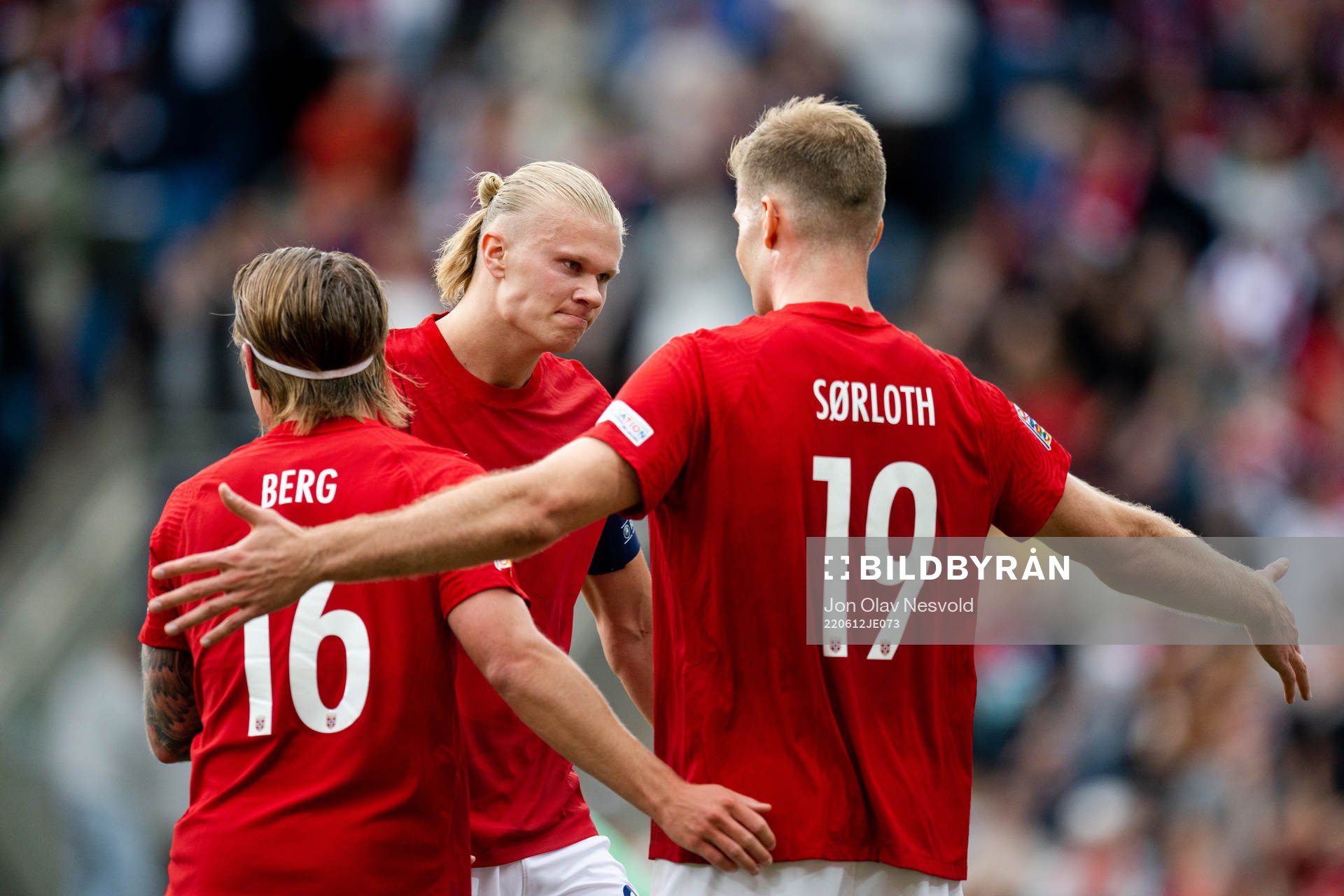 Patrick Berg , Erling Braut Haaland and Alexander Sørloth