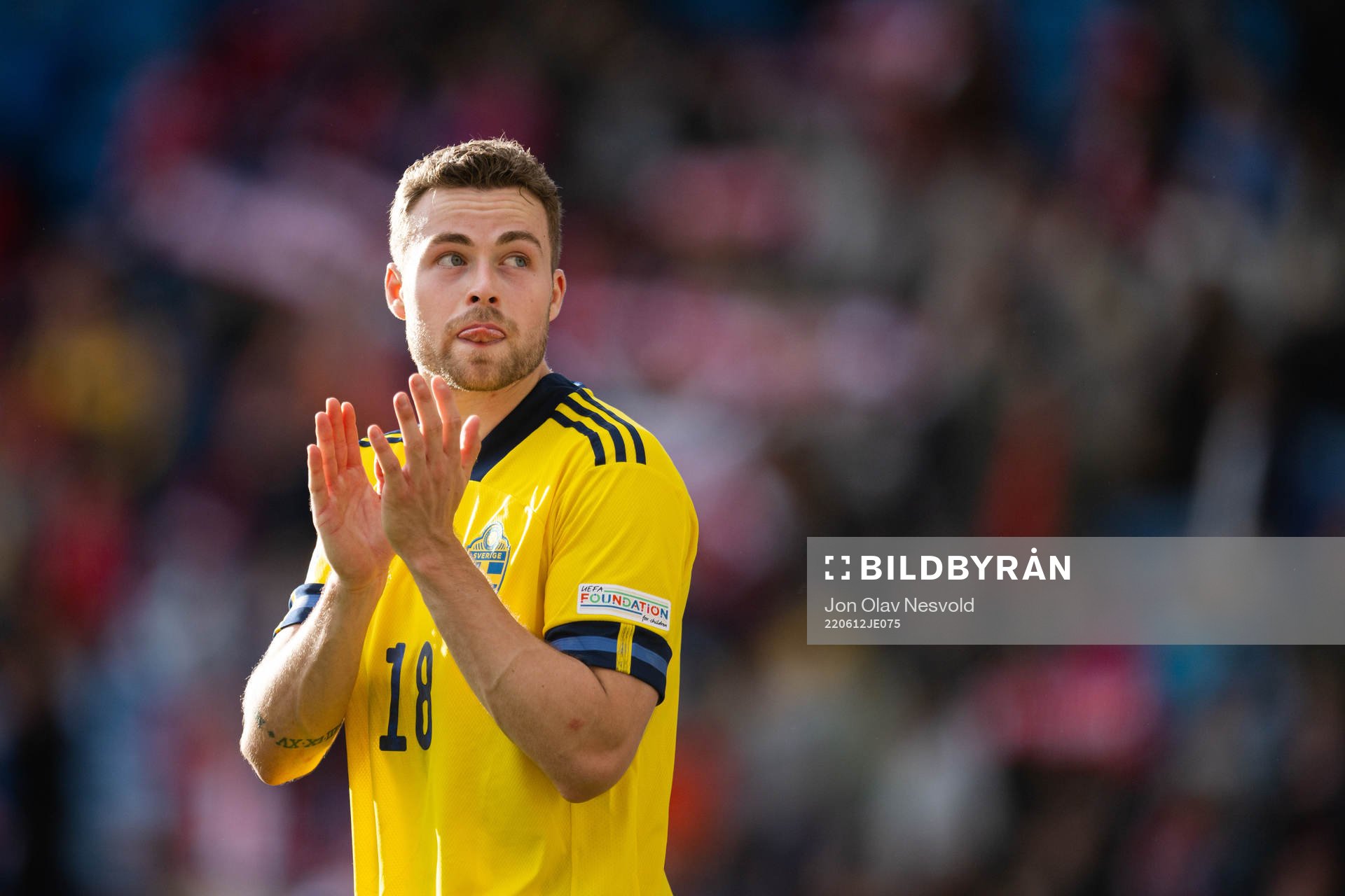 Gabriel Gudmundsson of Sweden looks dejected