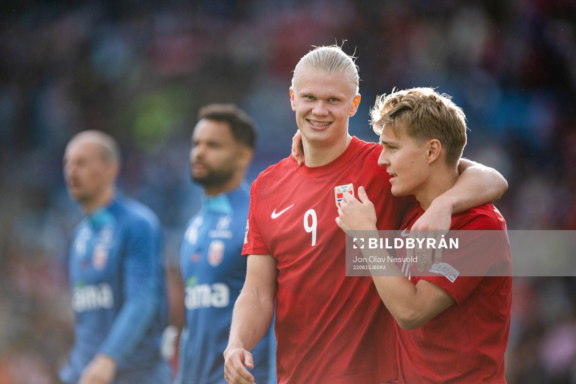 Erling Braut Haaland and Martin Ødegaard of Norway