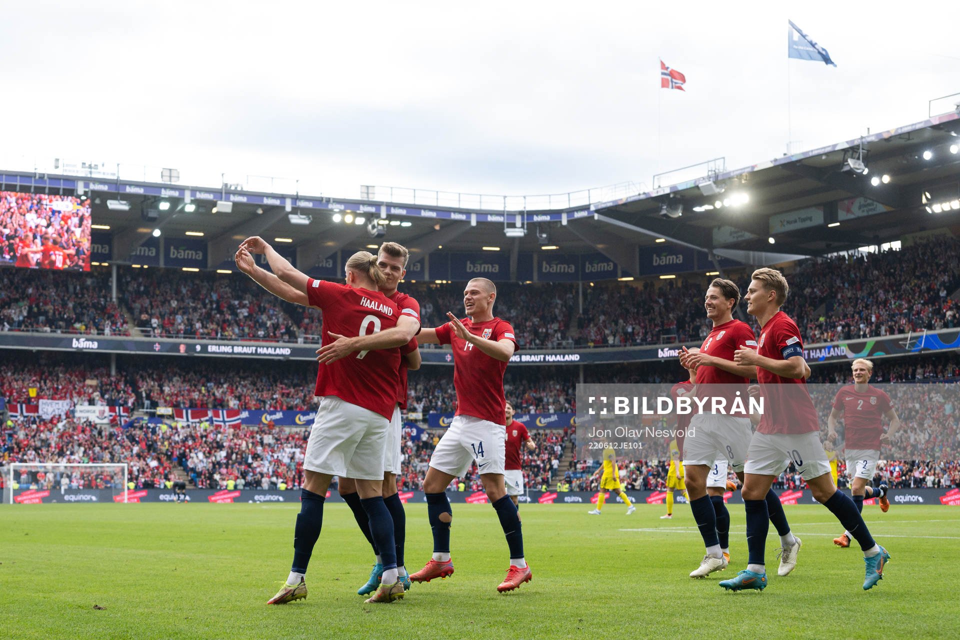 Erling Braut Haaland and Alexander Sørloth of Norway