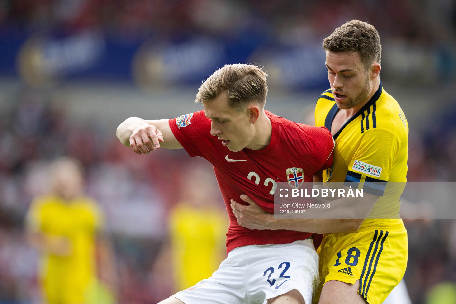 Marcus Pedersen of Norway and Gabriel Gudmundsson of Sweden