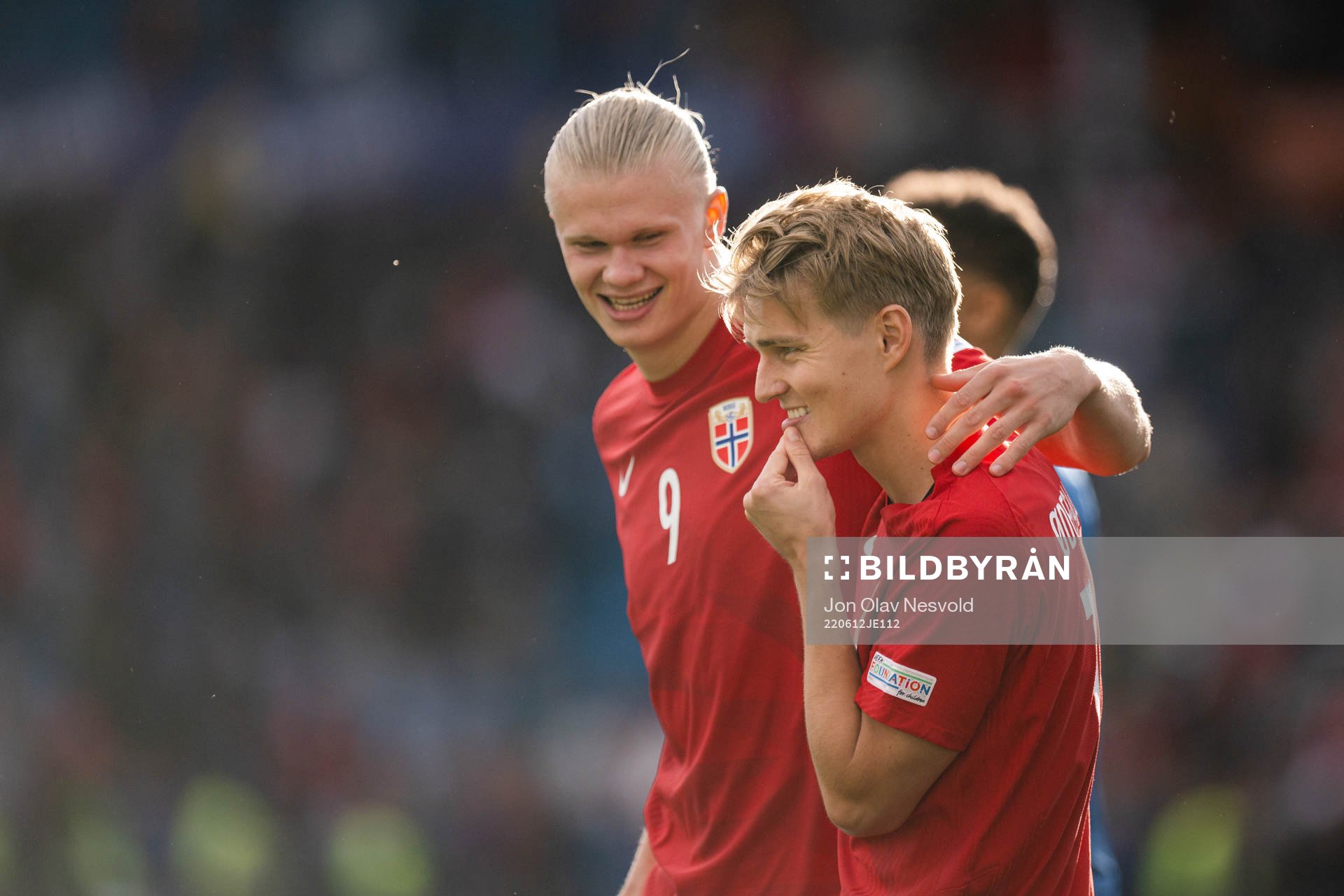 Erling Braut Haaland and Martin Ødegaard of Norway