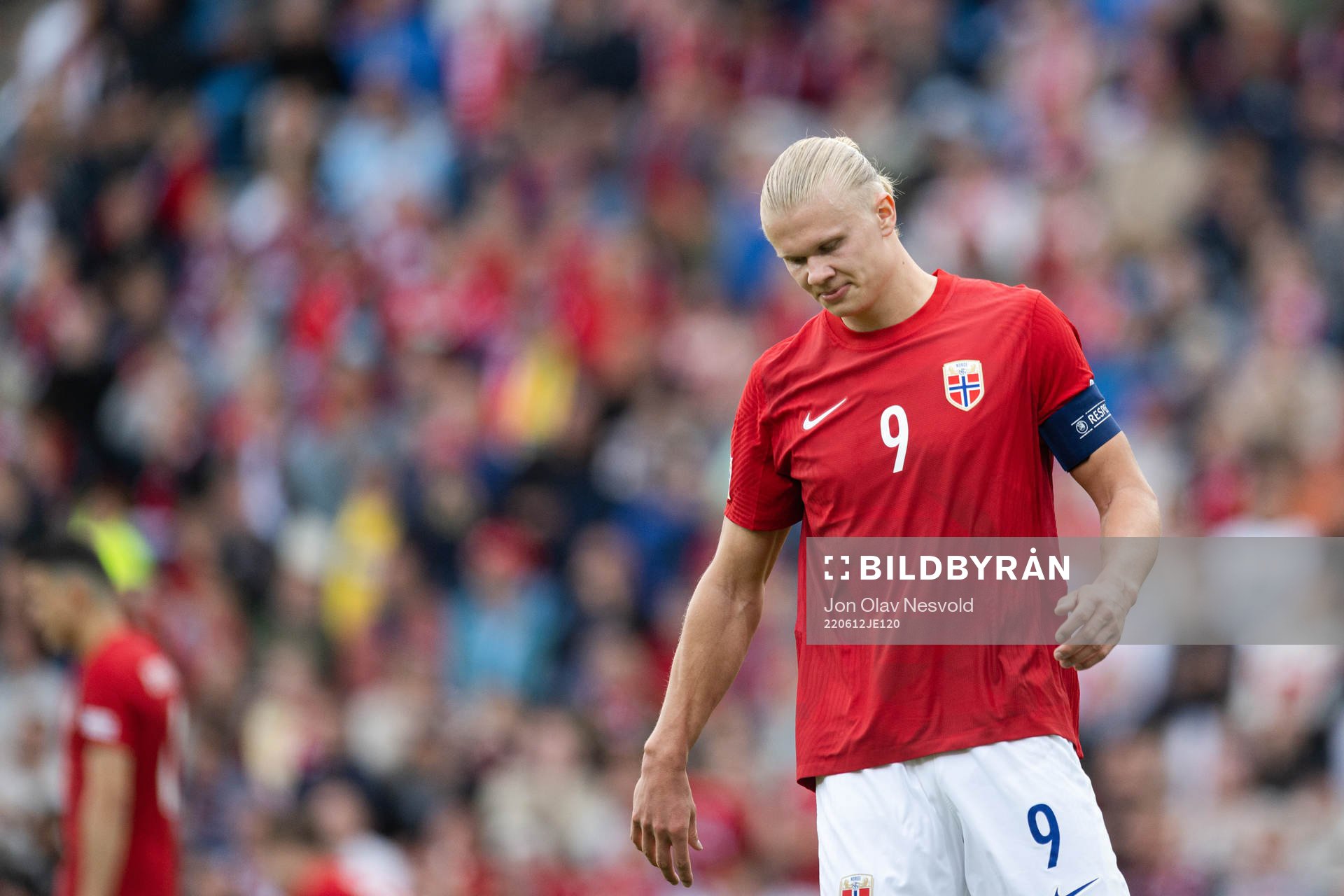 Erling Braut Haaland of Norway looks dejected