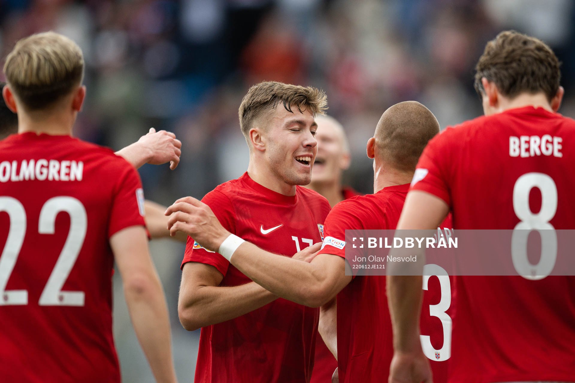 Fredrik Bjørkan of Norway celebrate