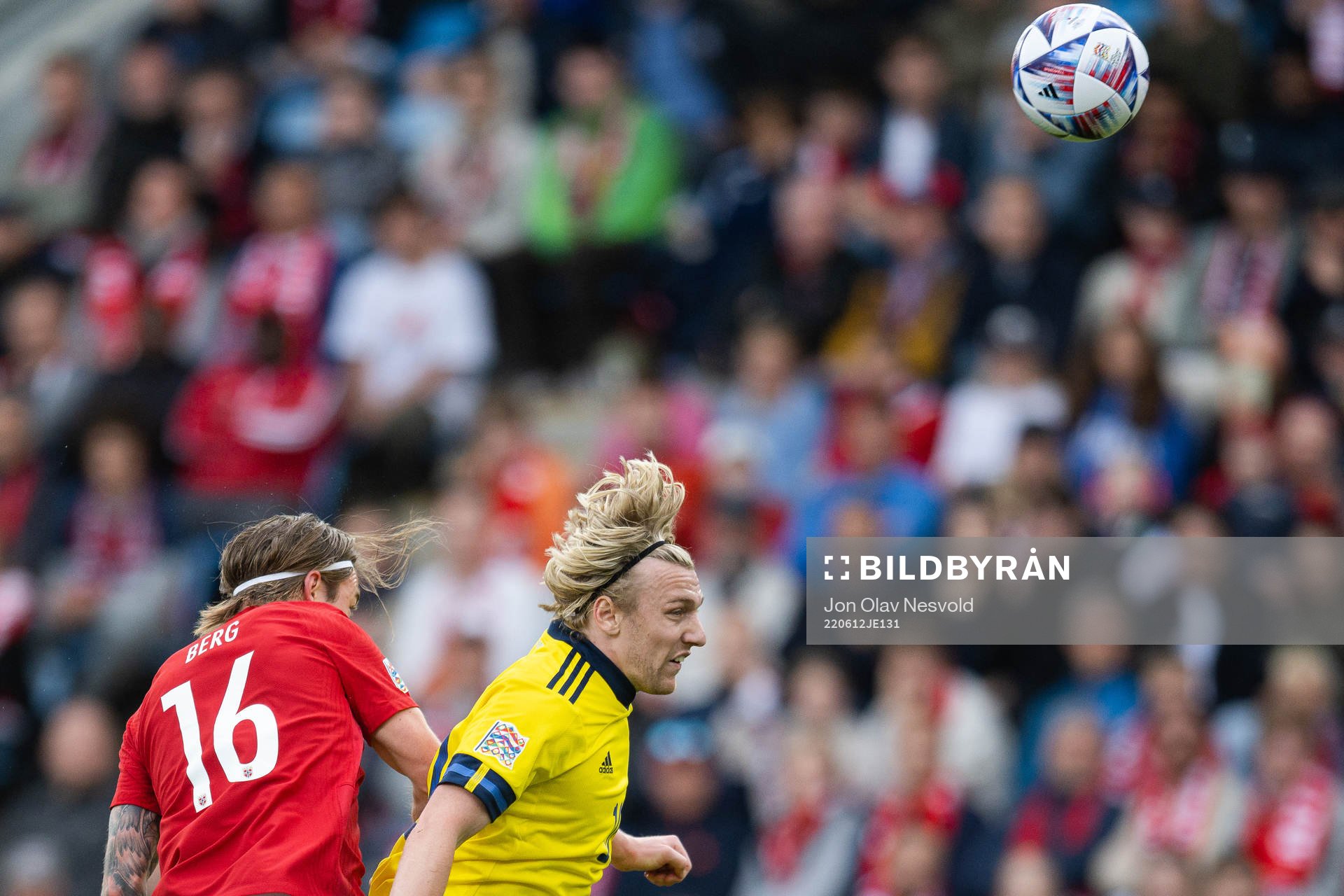 Patrick Berg of Norway and Emil Forsberg of Sweden