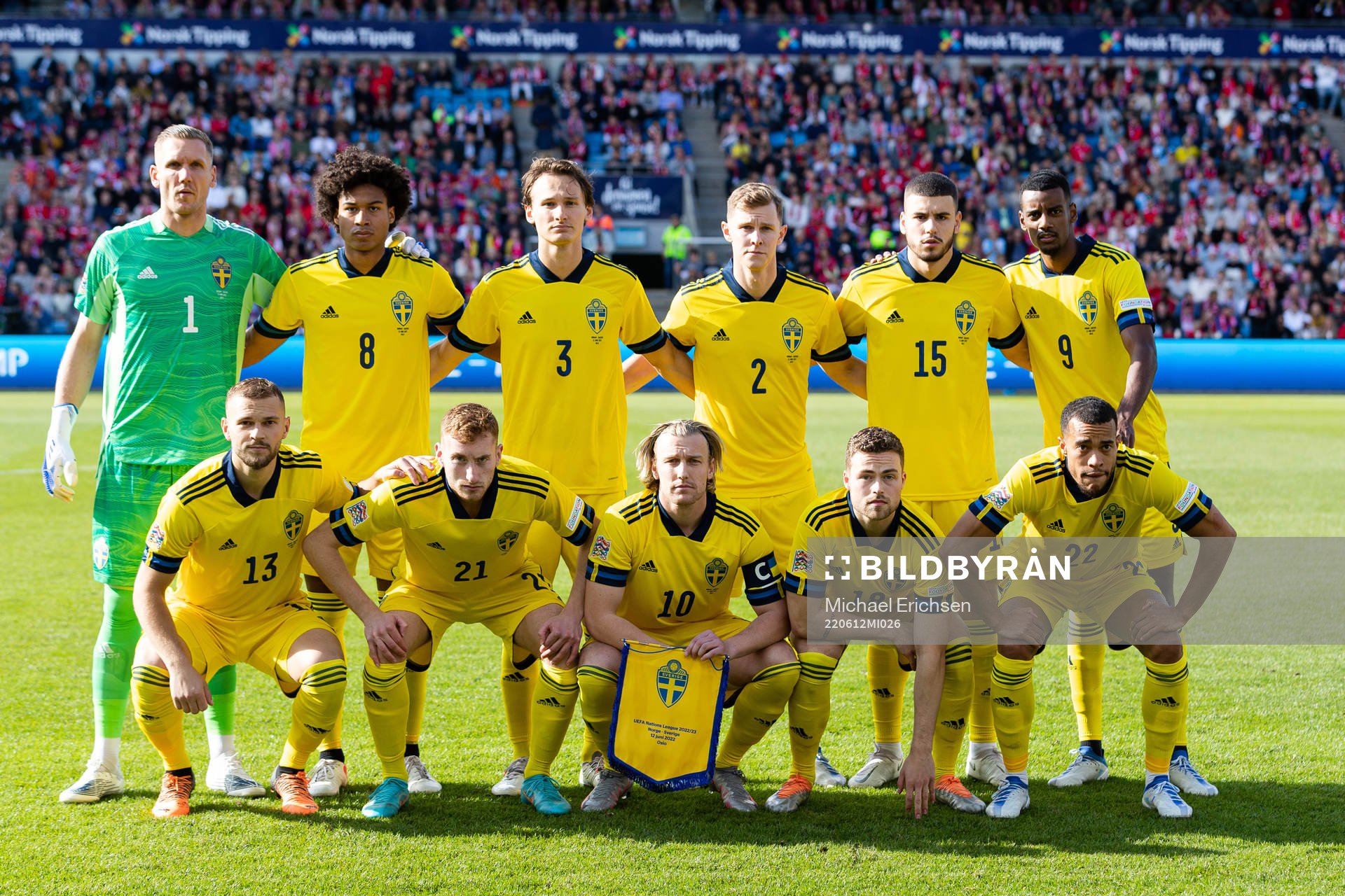 The starting eleven of Sweden