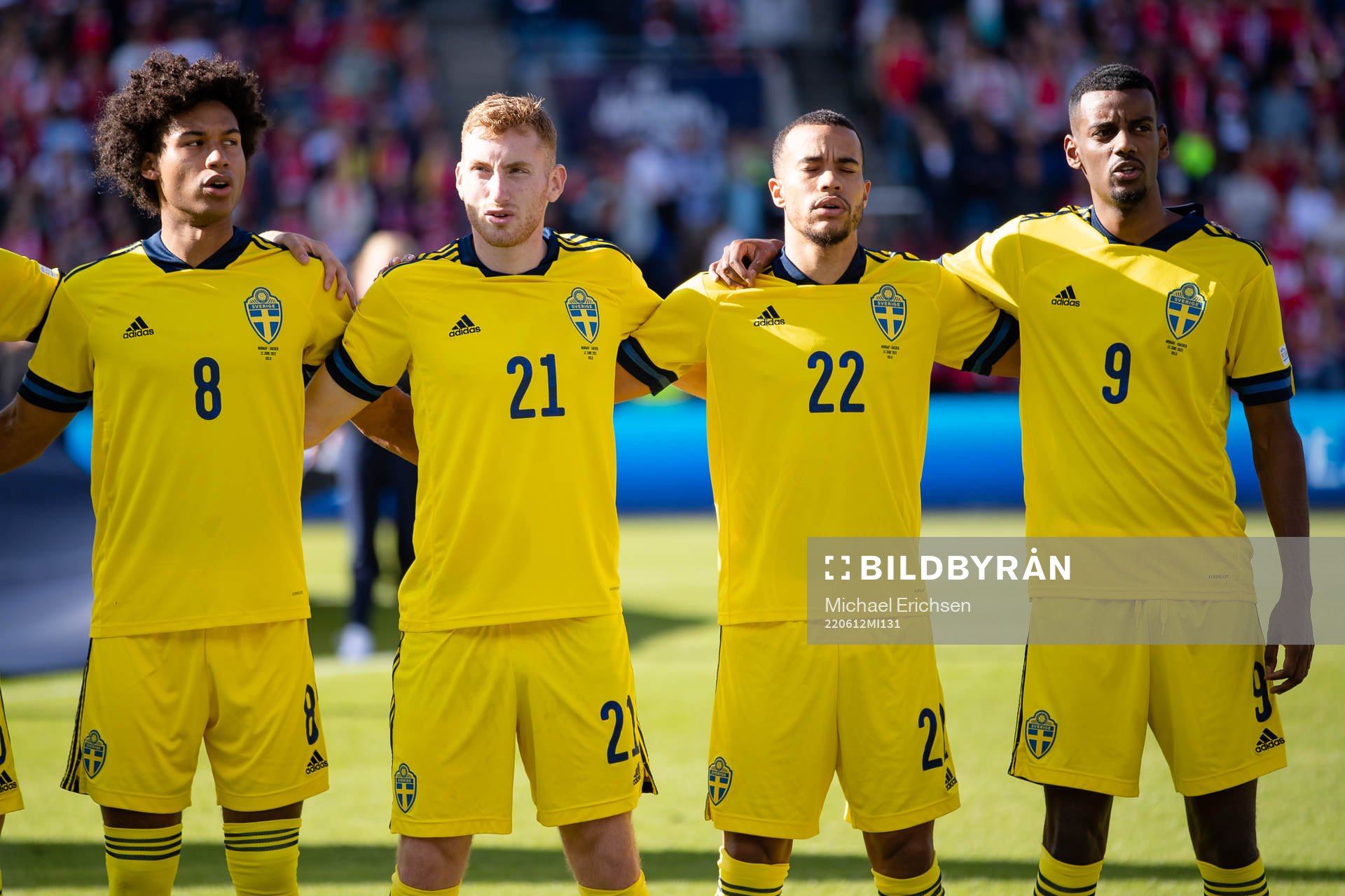 Jens Cajuste, Dejan Kulusevski, Robin Quaison and Alexander