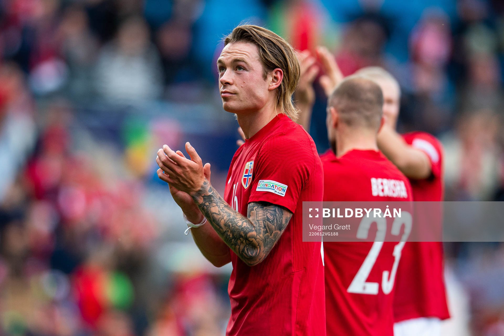 Patrick Berg of Norway celebrates