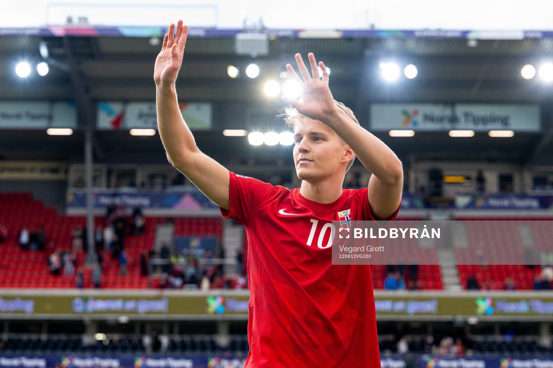 Martin Ødegaard of Norway celebrates
