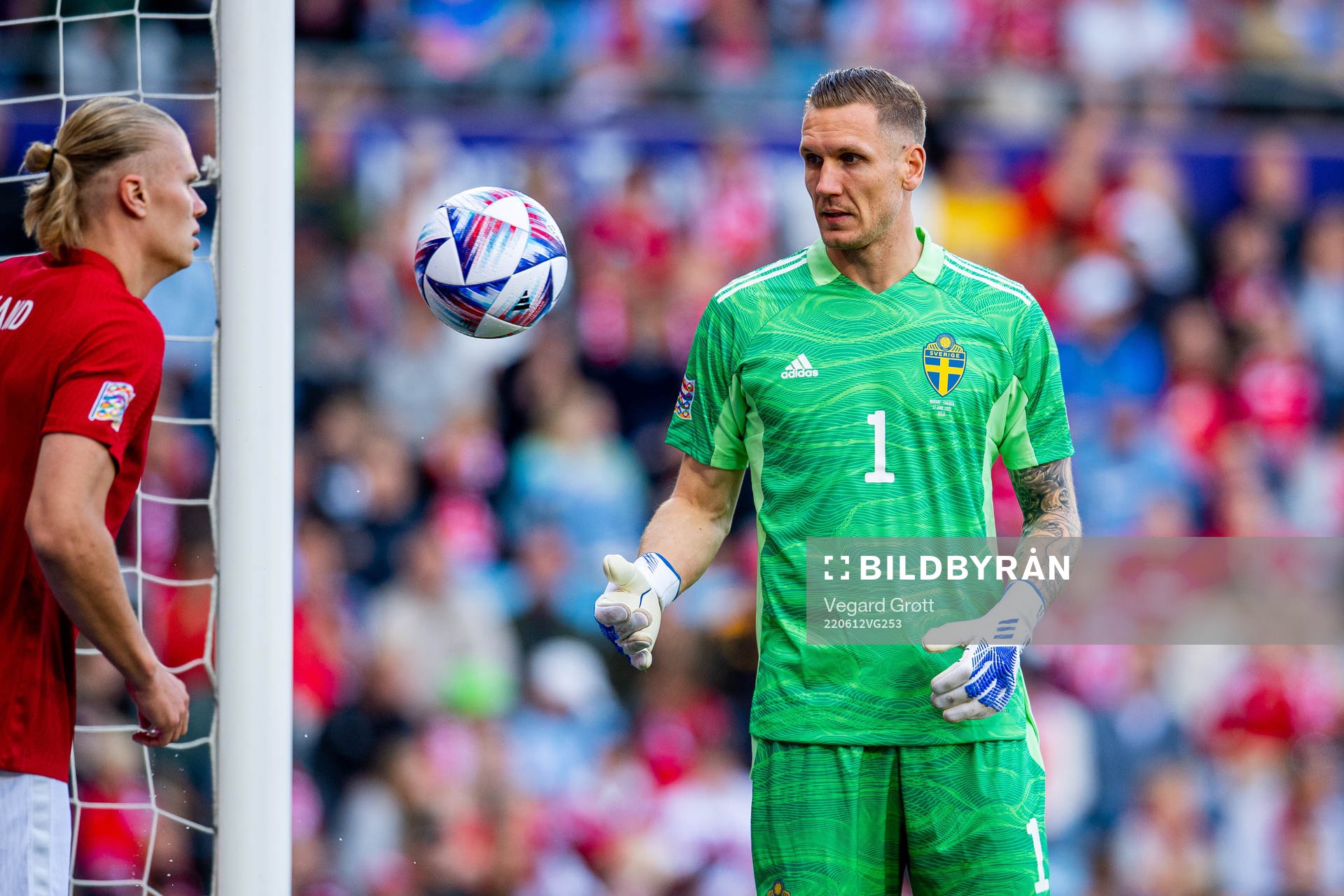 Goalkeeper Robin Olsen of Sweden