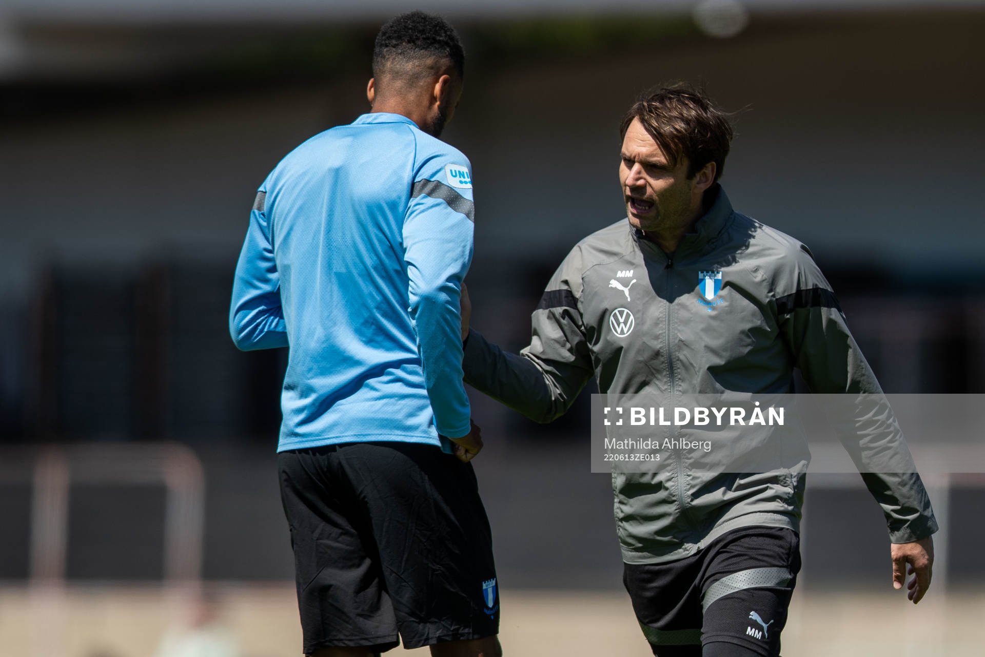 Isaac Kiese Thelin och tränare Milos Milojevic